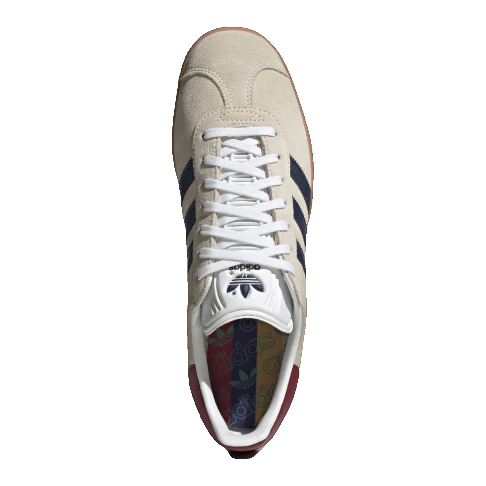 adidas Gazelle Beige Dark Blue Collegiate Burgundy Oben IE0546