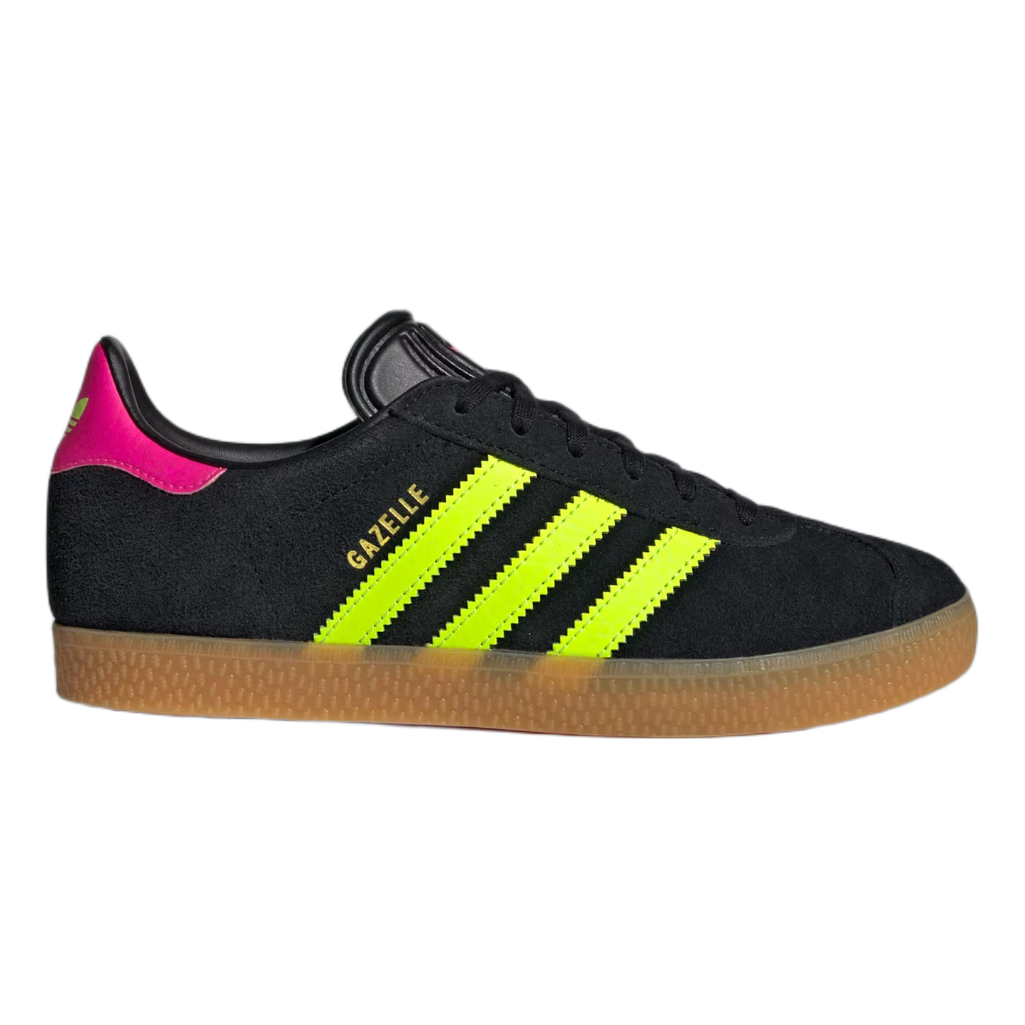 adidas Gazelle Black Signal Green Shock Pink (GS) JQ5994
