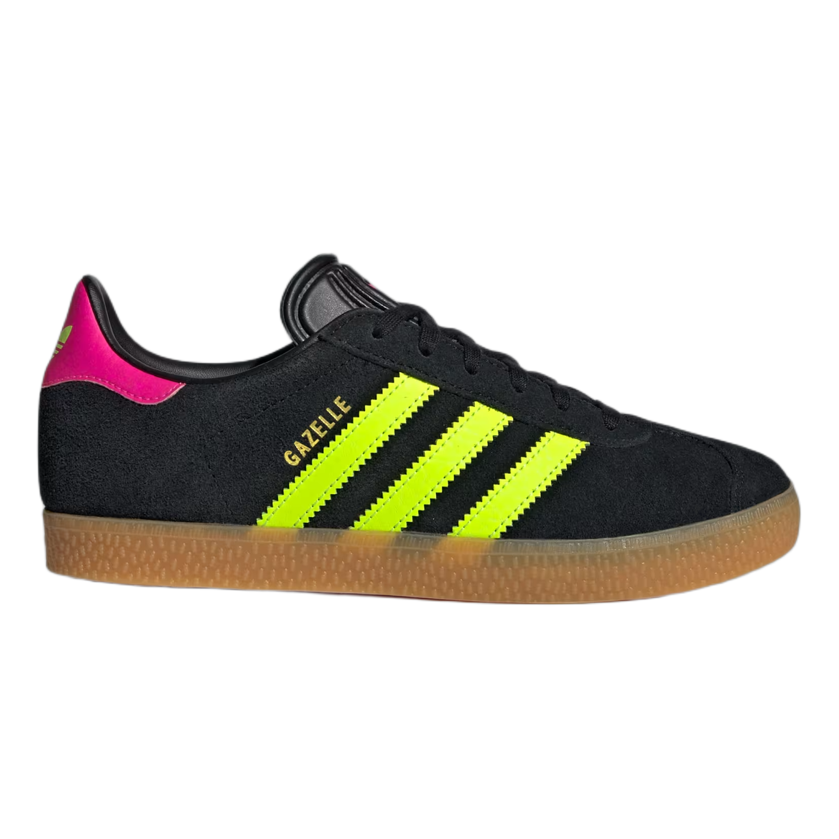 adidas Gazelle Black Signal Green Shock Pink (GS) JQ5994