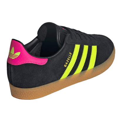 adidas Gazelle Black Signal Green Shock Pink (GS) Back JQ5994