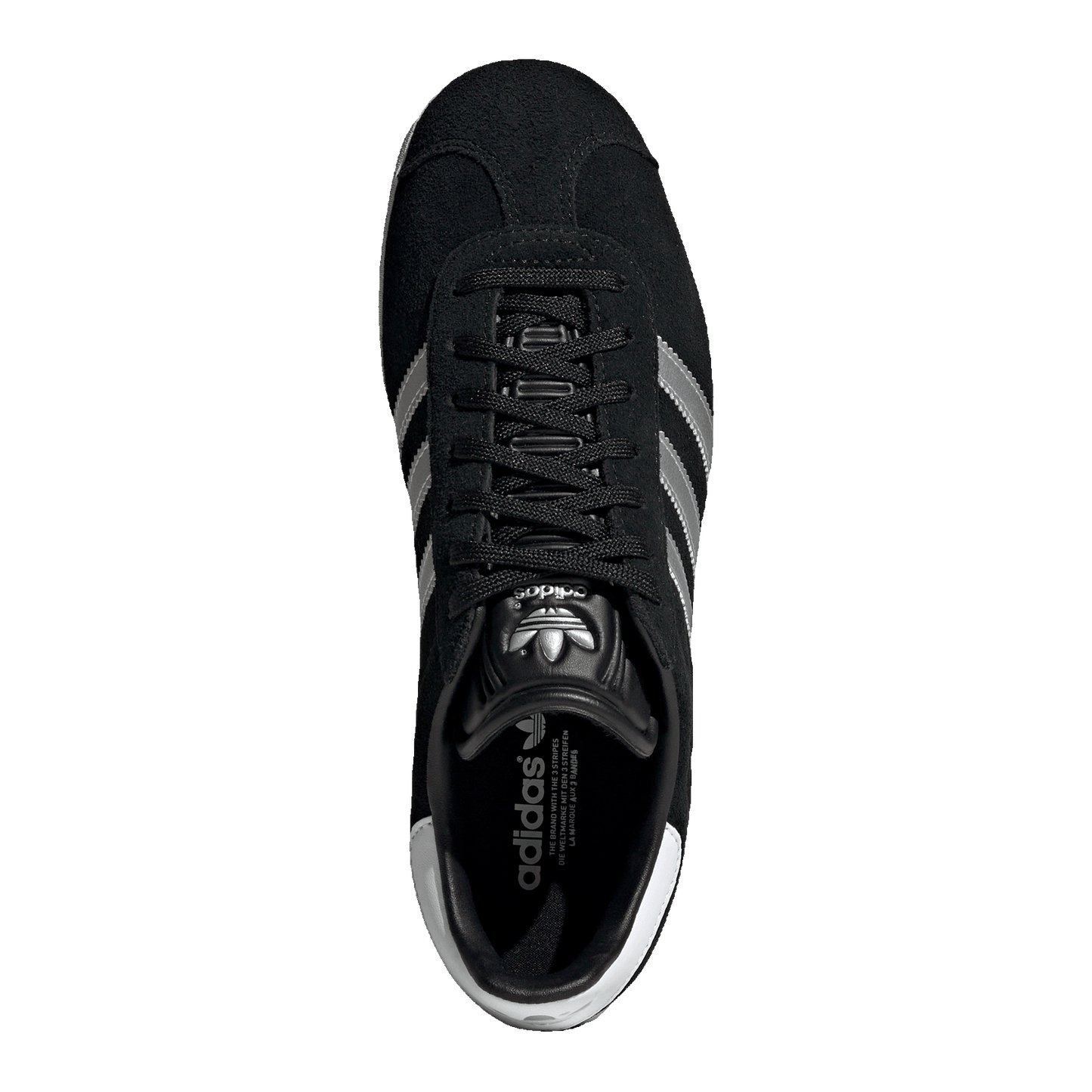 adidas Gazelle Black Silver Metallic (W) Oben ID7007
