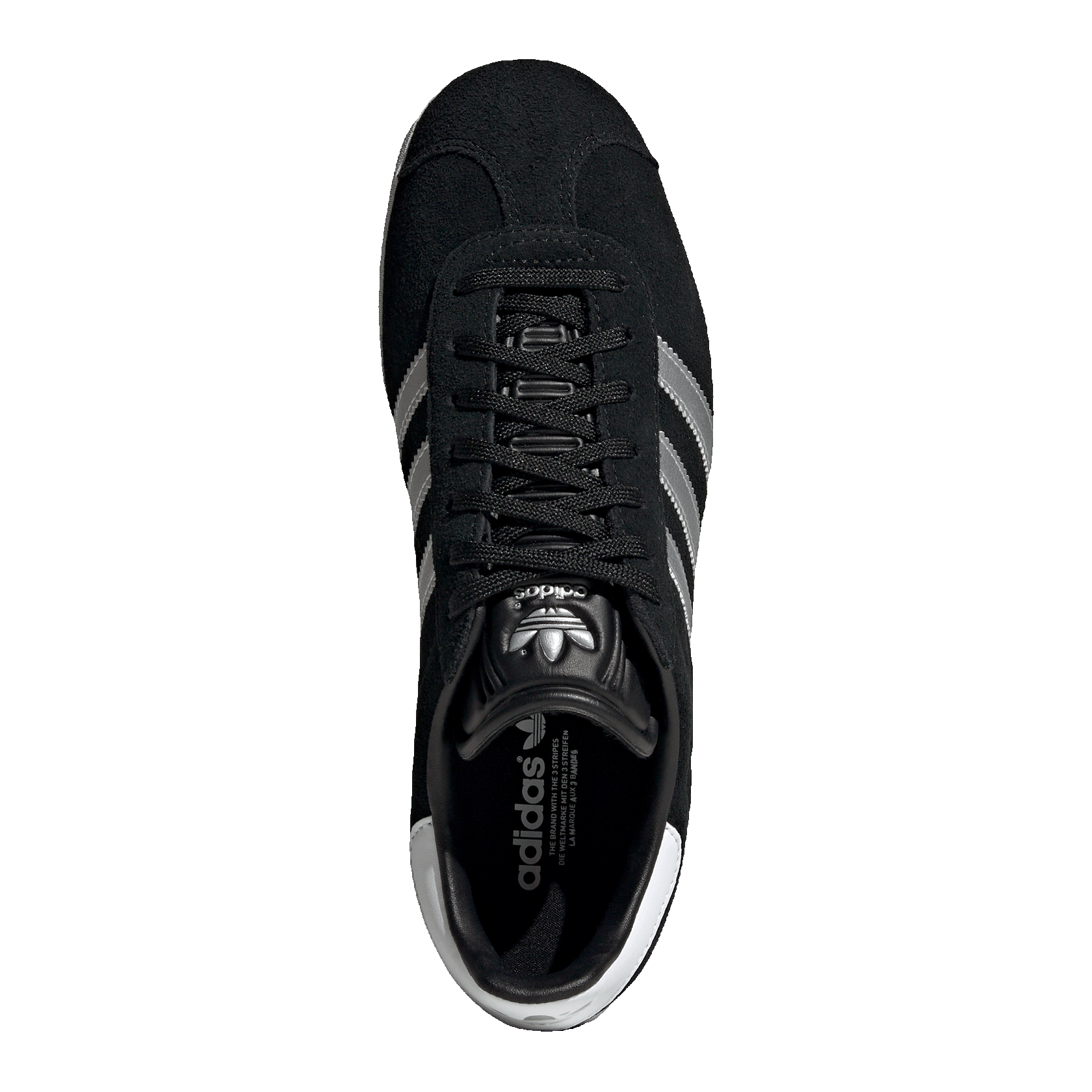 adidas Gazelle Black Silver Metallic (W) Oben ID7007