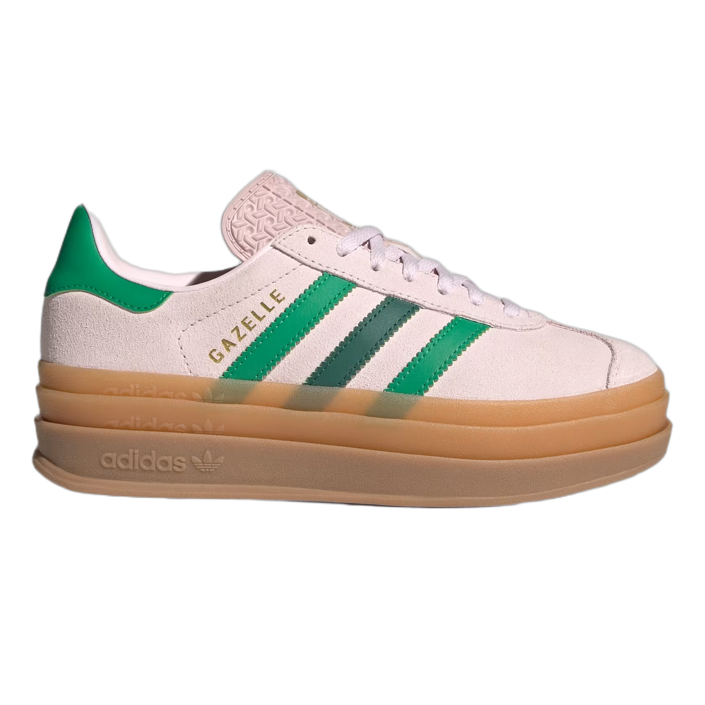 adidas Gazelle Bold Almost Pink Court Green Gold Metallic (GS) JR5952