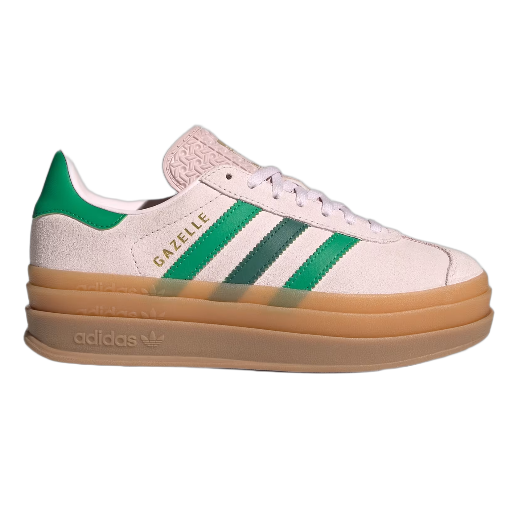adidas Gazelle Bold Almost Pink Court Green Gold Metallic (GS) JR5952