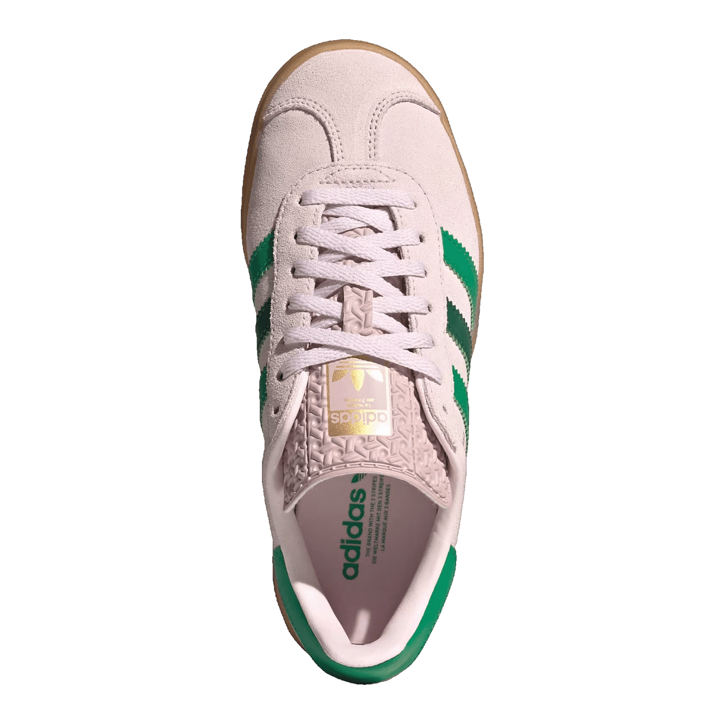 adidas Gazelle Bold Almost Pink Court Green Gold Metallic (GS) Oben JR5952