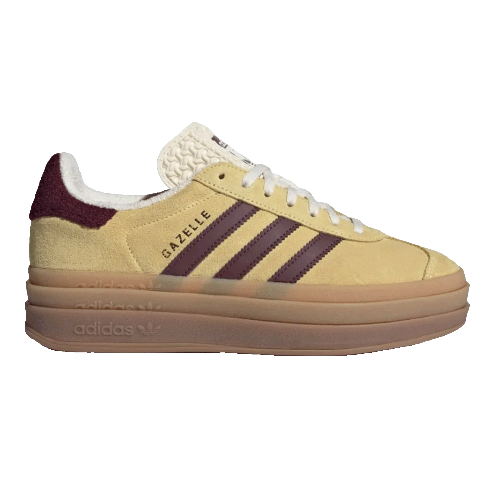 adidas Gazelle Bold Almost Yellow Maroon (W)