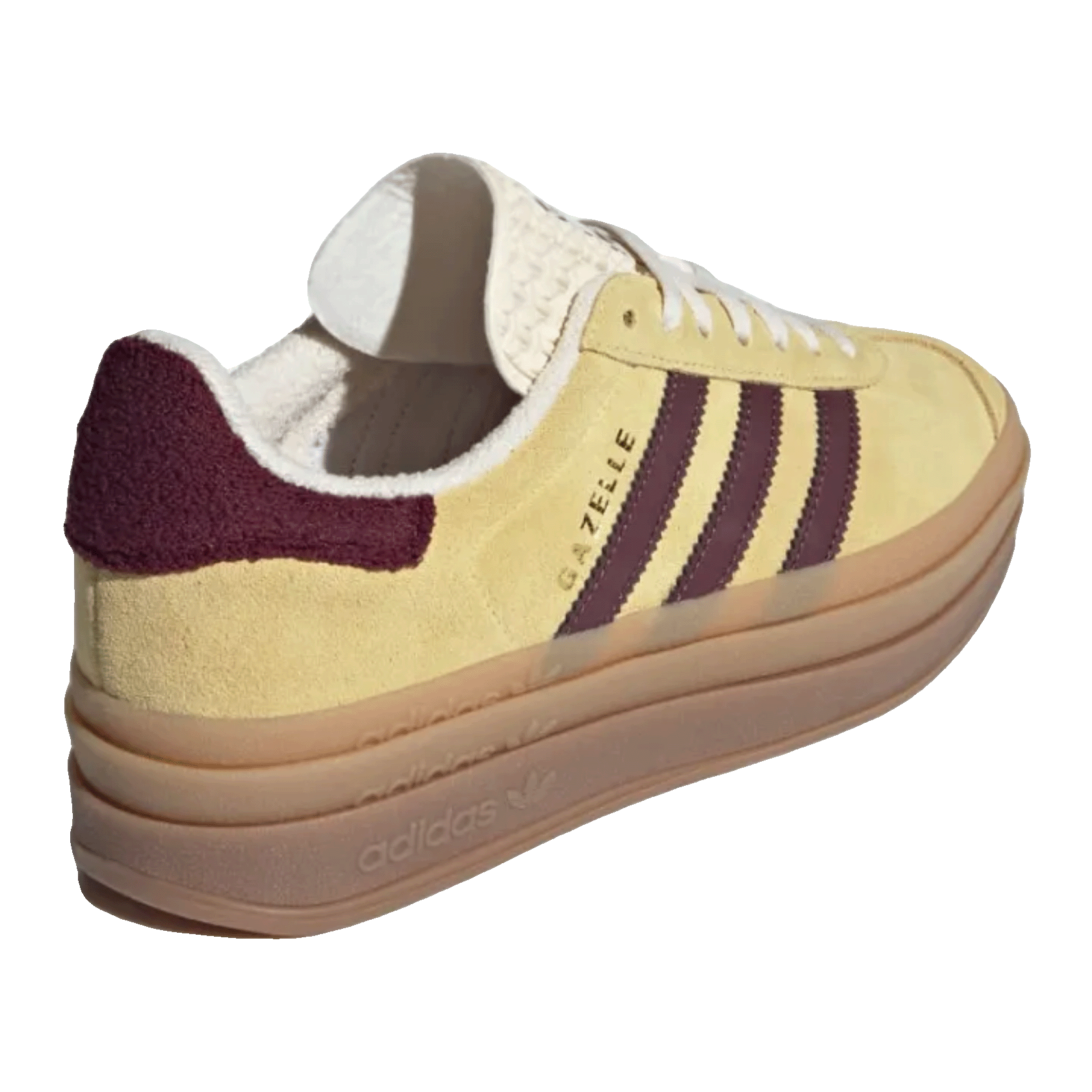 adidas Gazelle Bold Almost Yellow Maroon (W) Back