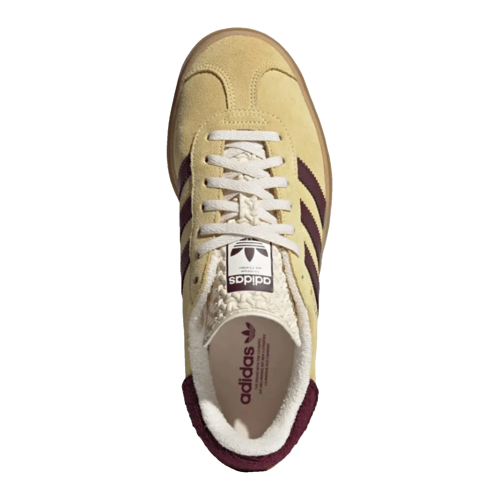 adidas Gazelle Bold Almost Yellow Maroon (W) Oben