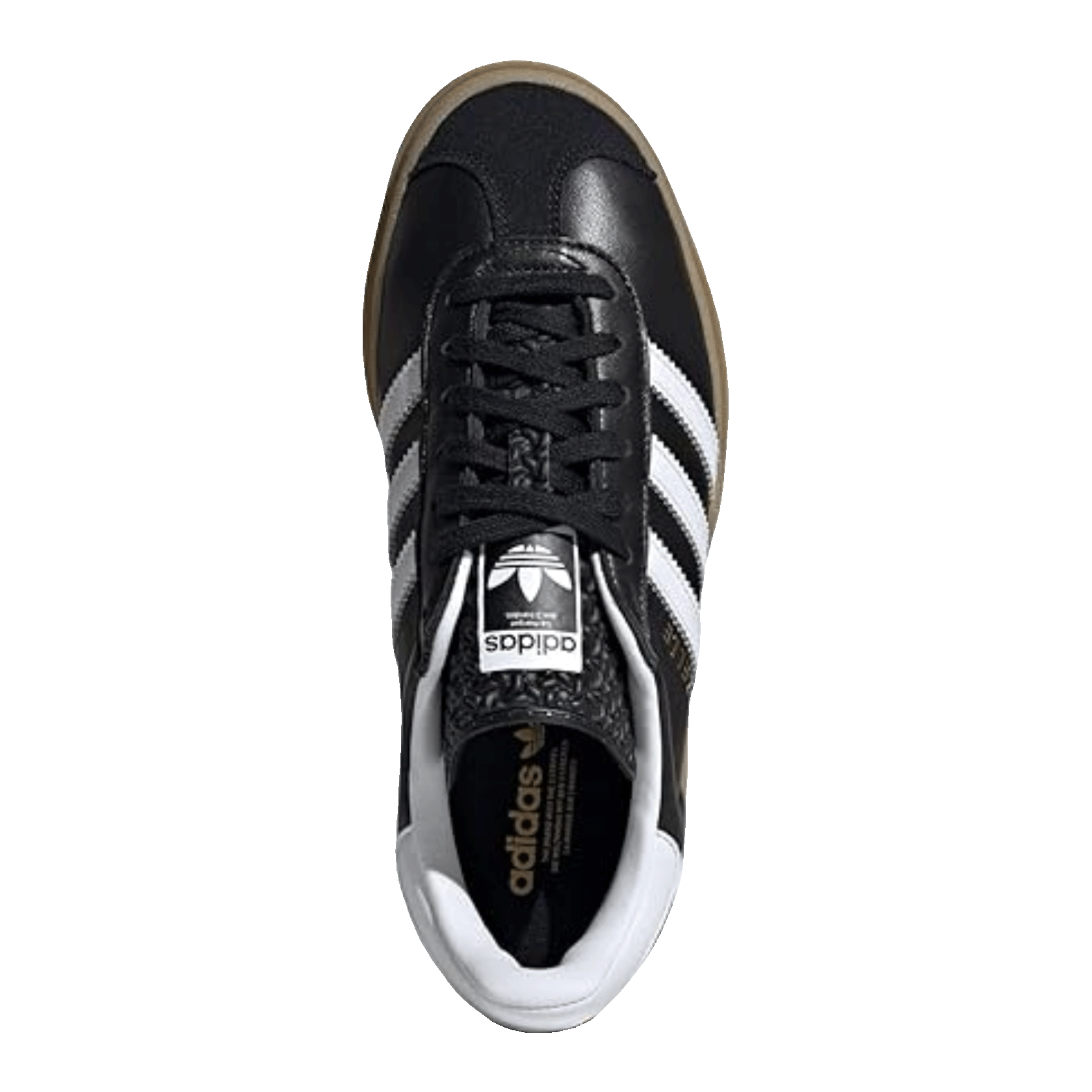 adidas Gazelle Bold atmos Black White Gum Oben