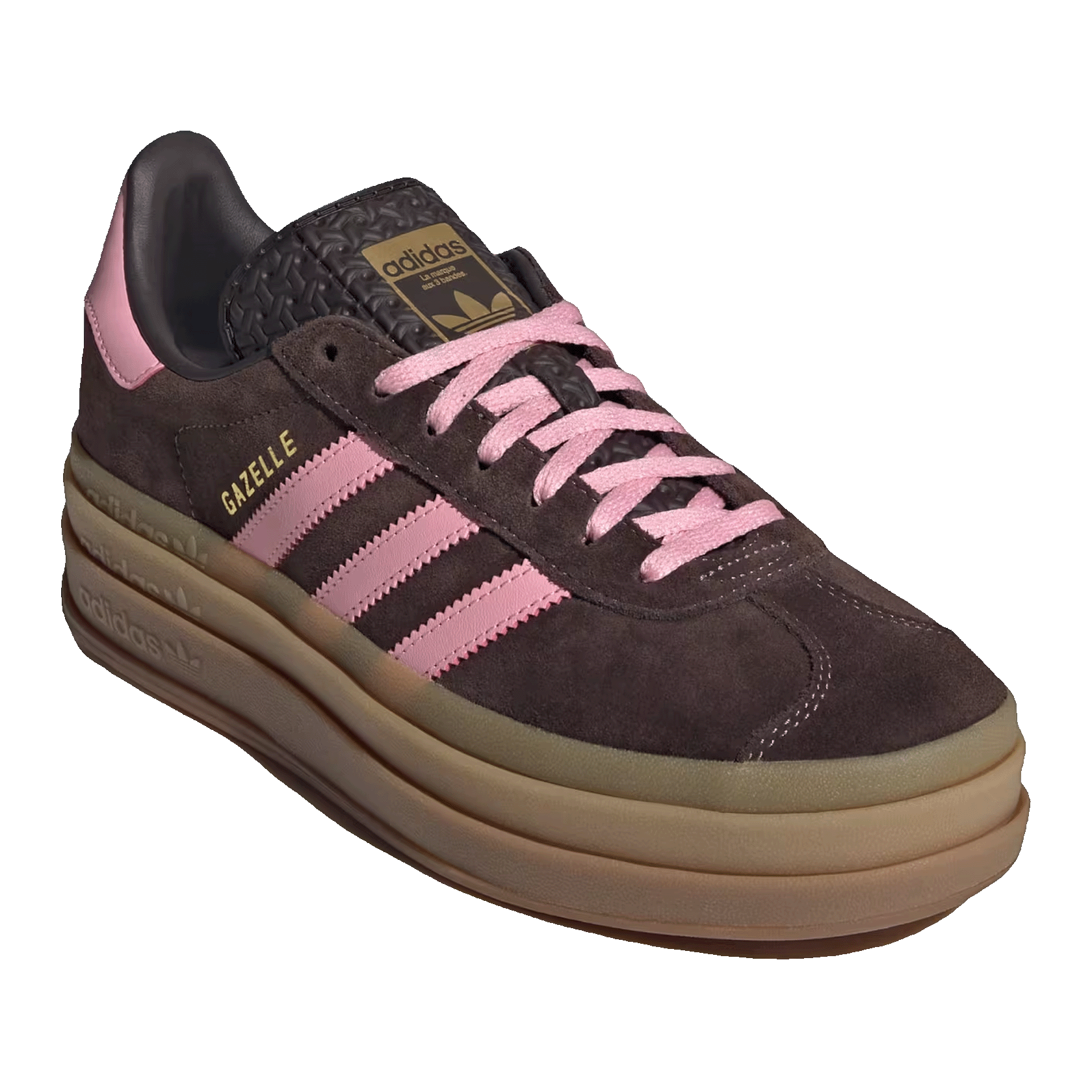 adidas Gazelle Bold Aurora Coffee Light Pink (W) Side IH6786
