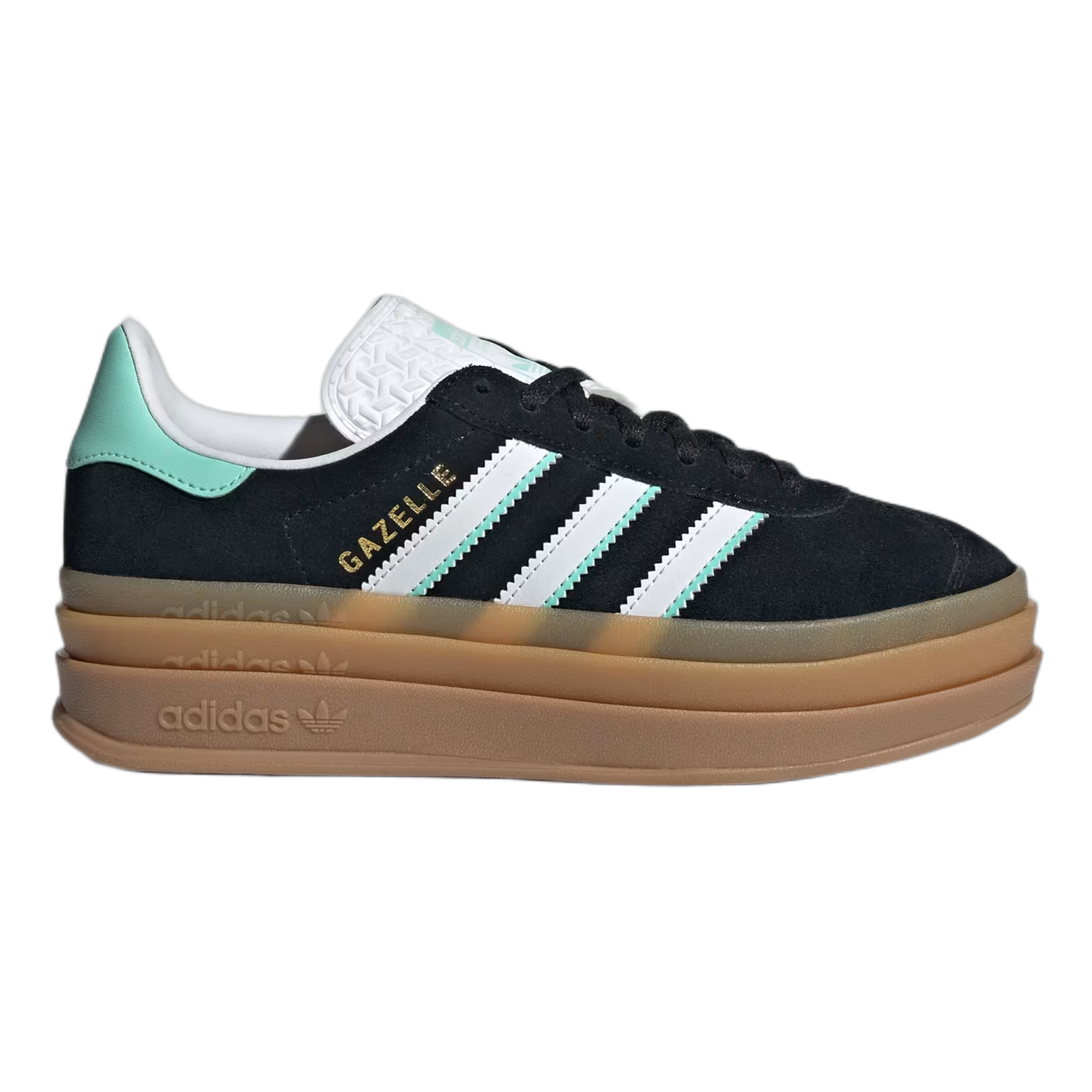 adidas Gazelle Bold Black White Mint Gum (GS) IH6456
