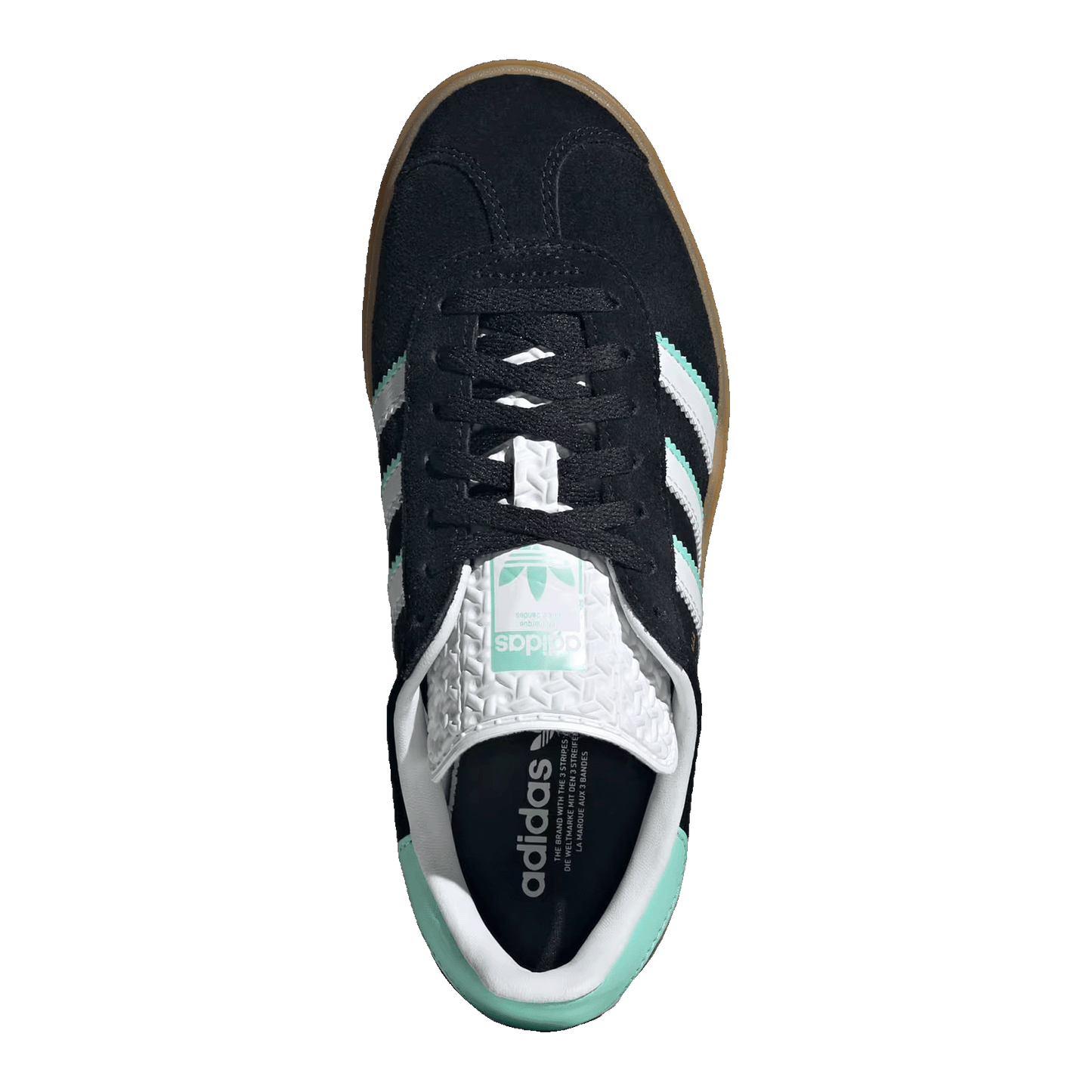 adidas Gazelle Bold Black White Mint Gum (GS) Oben IH6456
