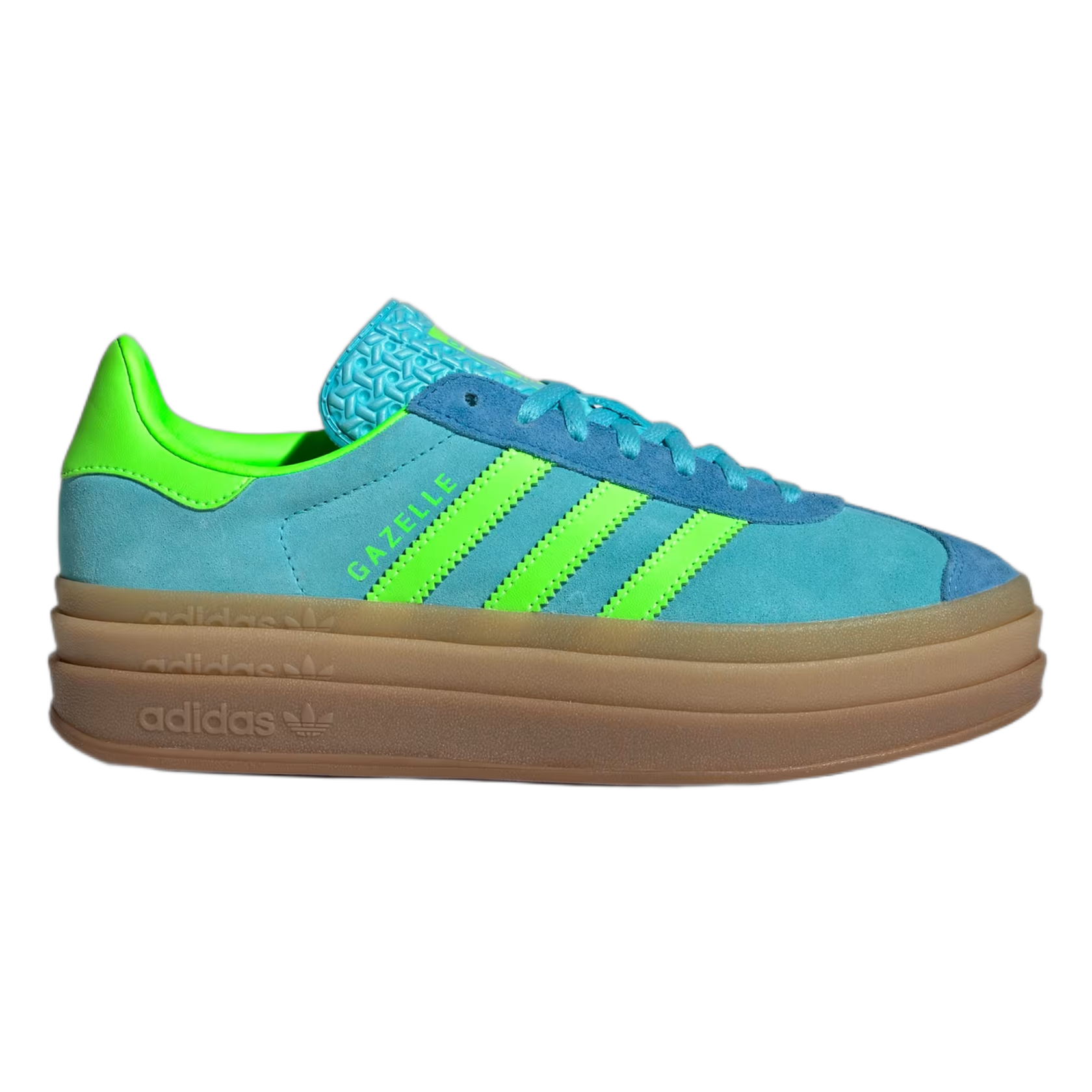 adidas Gazelle Bold Blue Glow Solar Green Bright Blue (W) JS3896