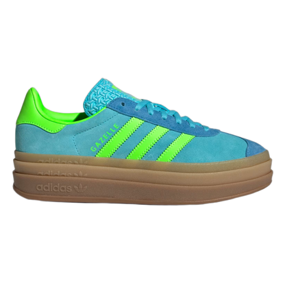 adidas Gazelle Bold Blue Glow Solar Green Bright Blue (W) JS3896