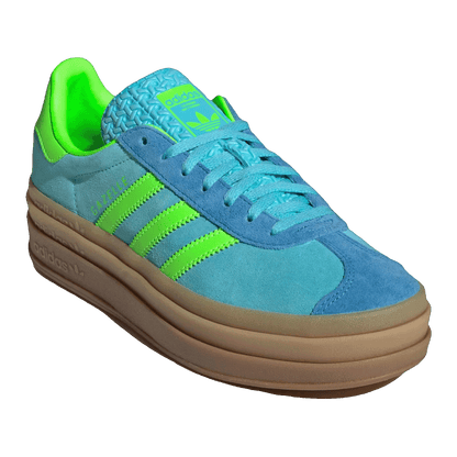 adidas Gazelle Bold Blue Glow Solar Green Bright Blue (W) Side JS3896