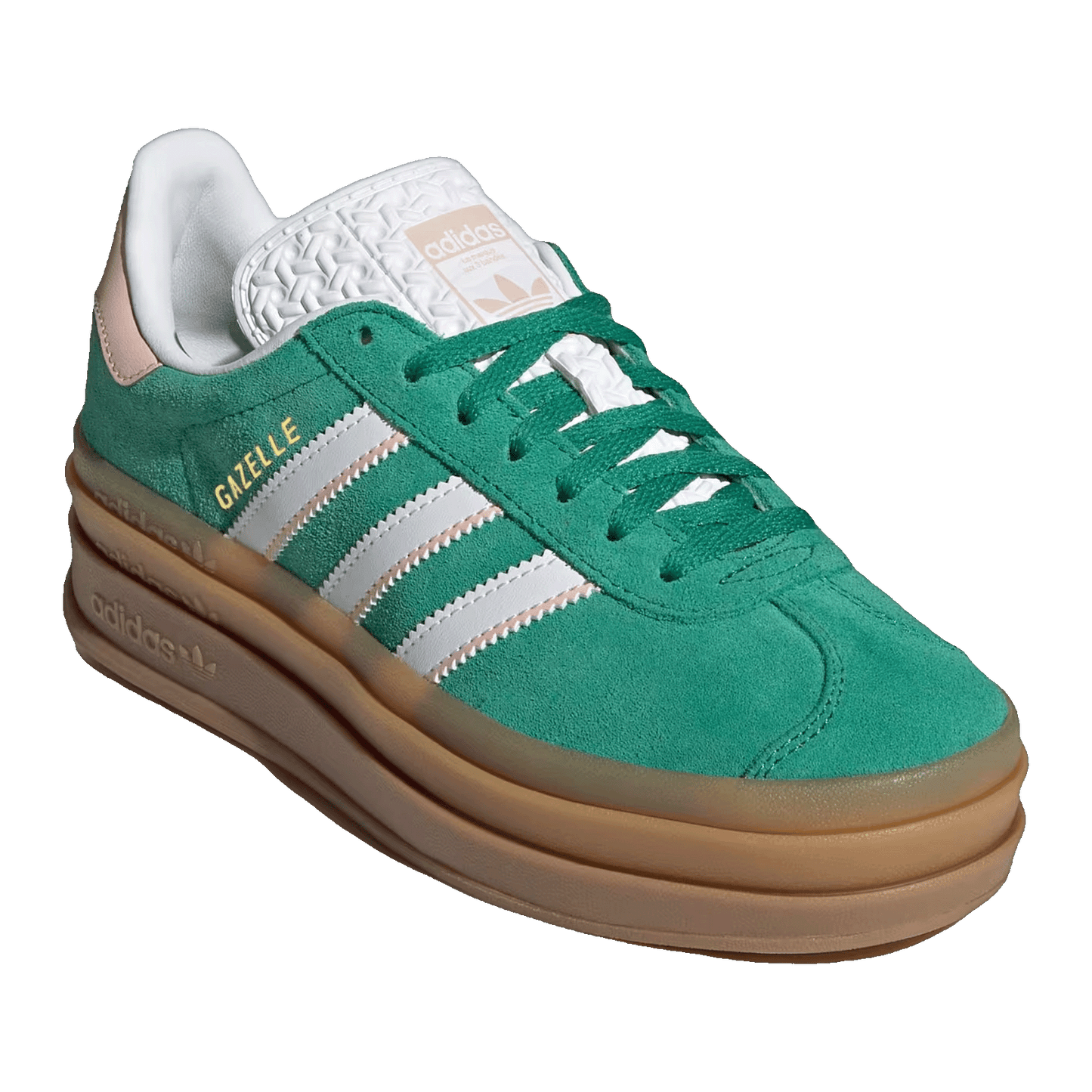 adidas Gazelle Bold Bold Green White (GS) Side IH6455