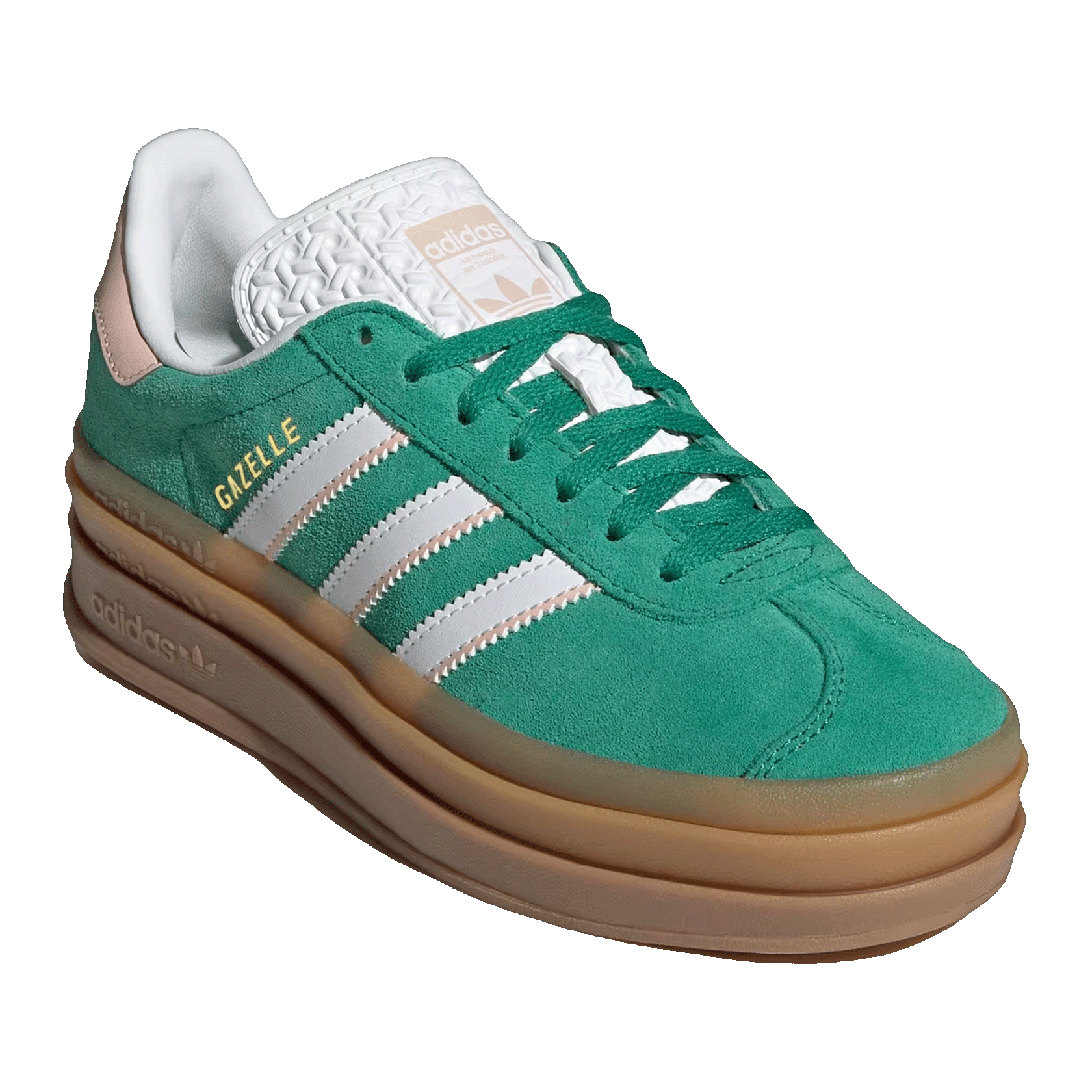 adidas Gazelle Bold Bold Green White (GS) Side IH6455