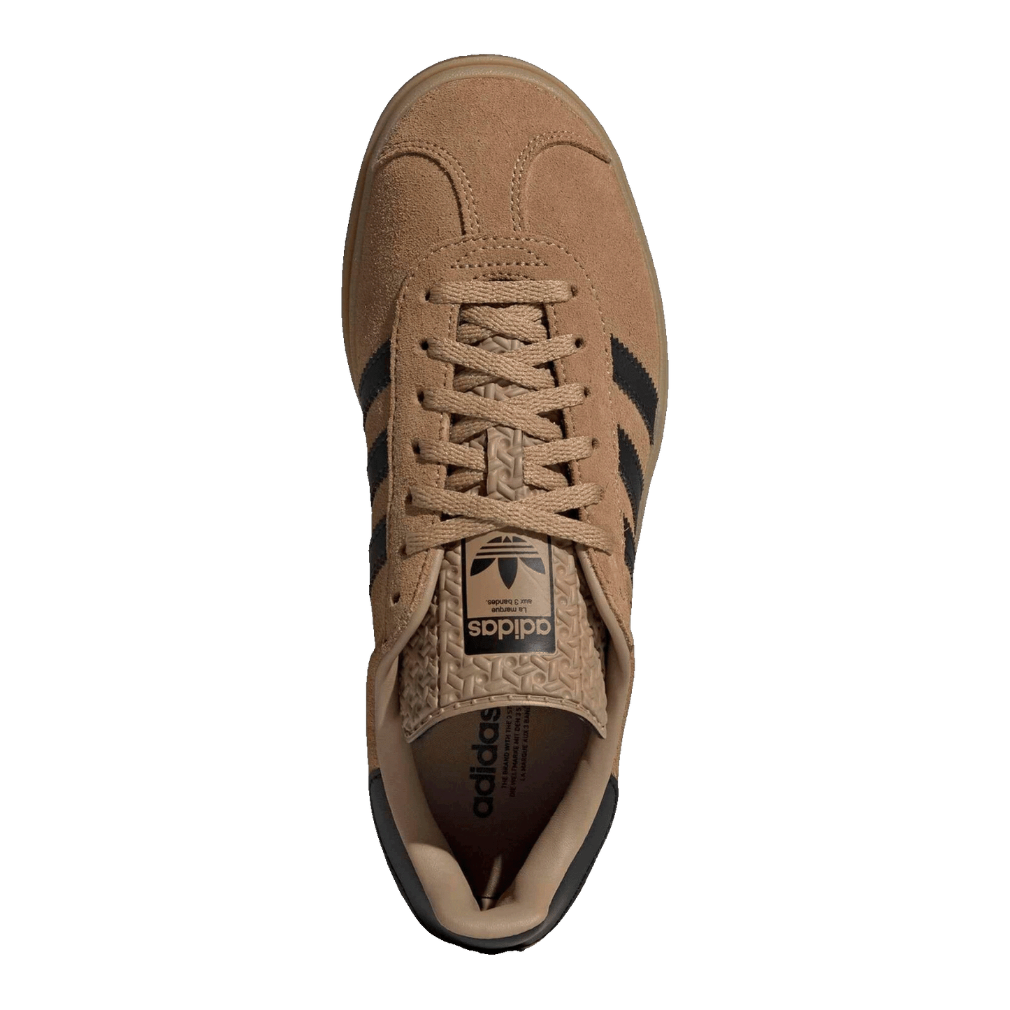adidas Gazelle Bold Cardboard Black Gum (W) Oben JQ3582