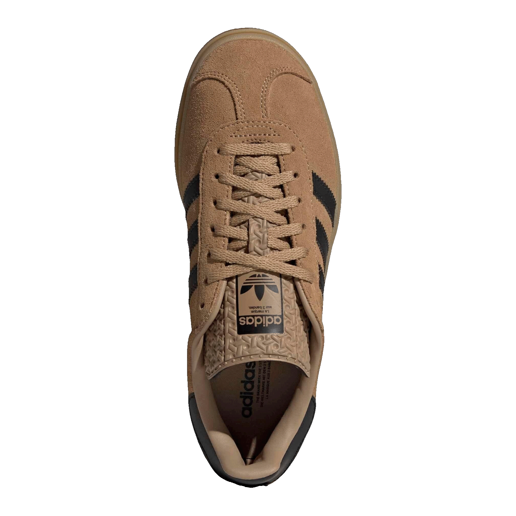 adidas Gazelle Bold Cardboard Black Gum (W) Oben JQ3582