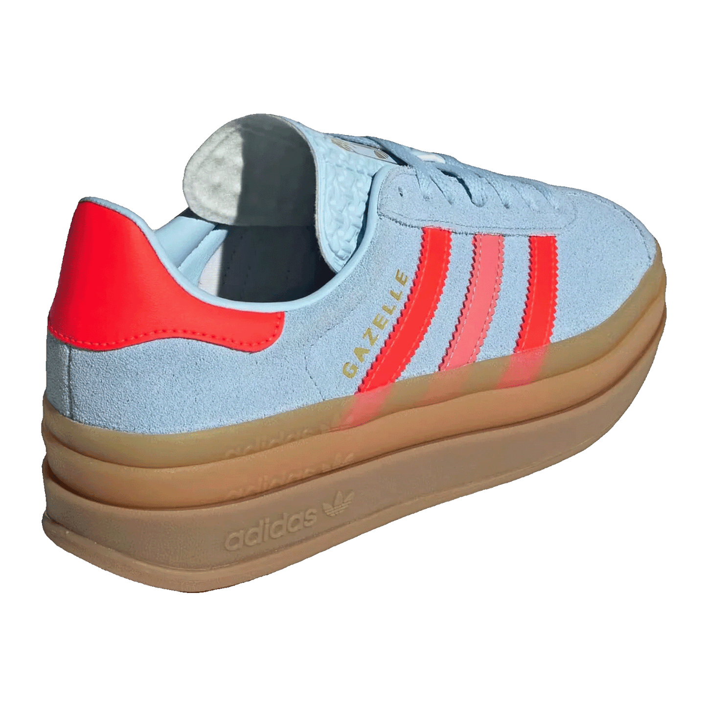 adidas Gazelle Bold Clear Sky Solar Red Gold Metallic (GS) Back JR5950
