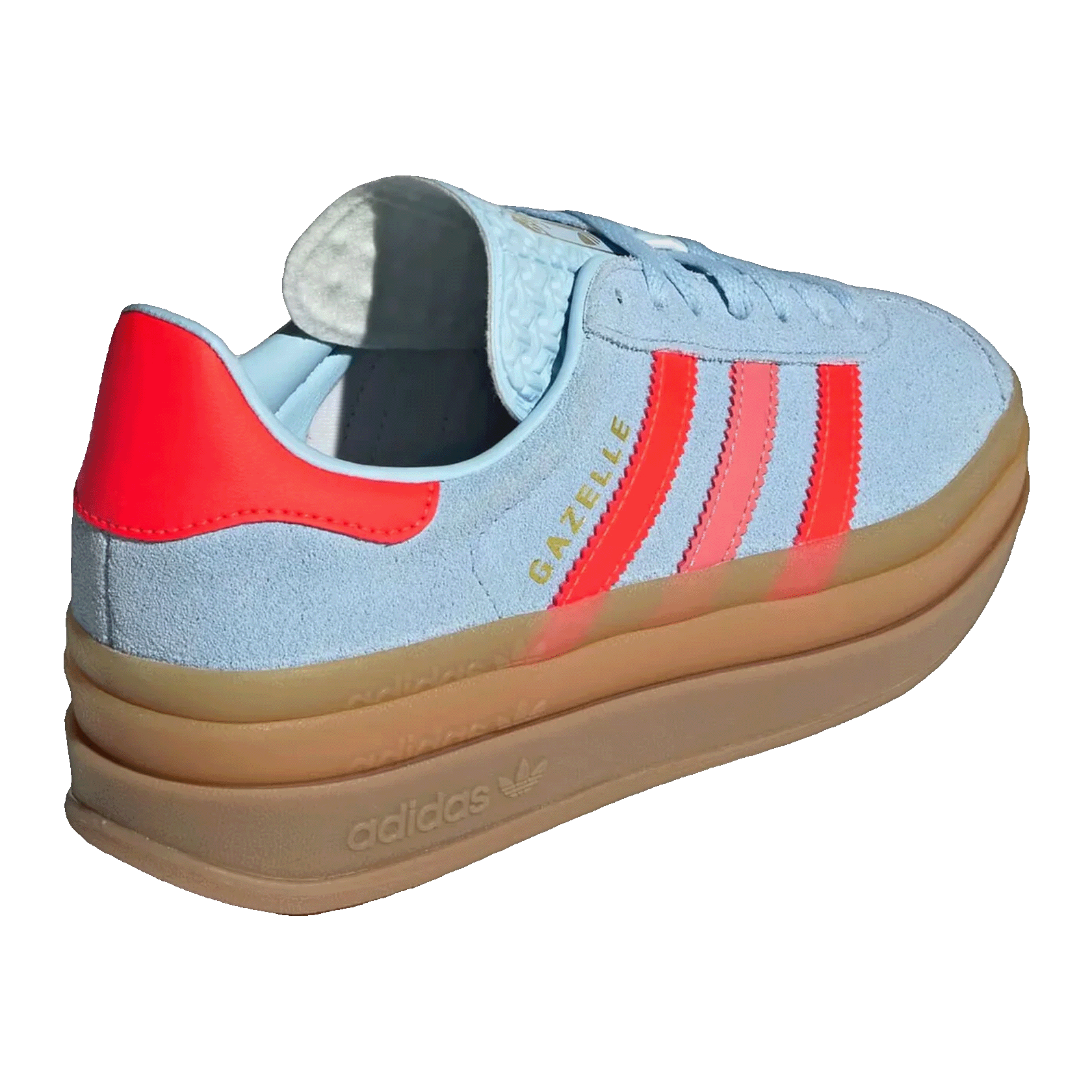 adidas Gazelle Bold Clear Sky Solar Red Gold Metallic (GS) Back JR5950