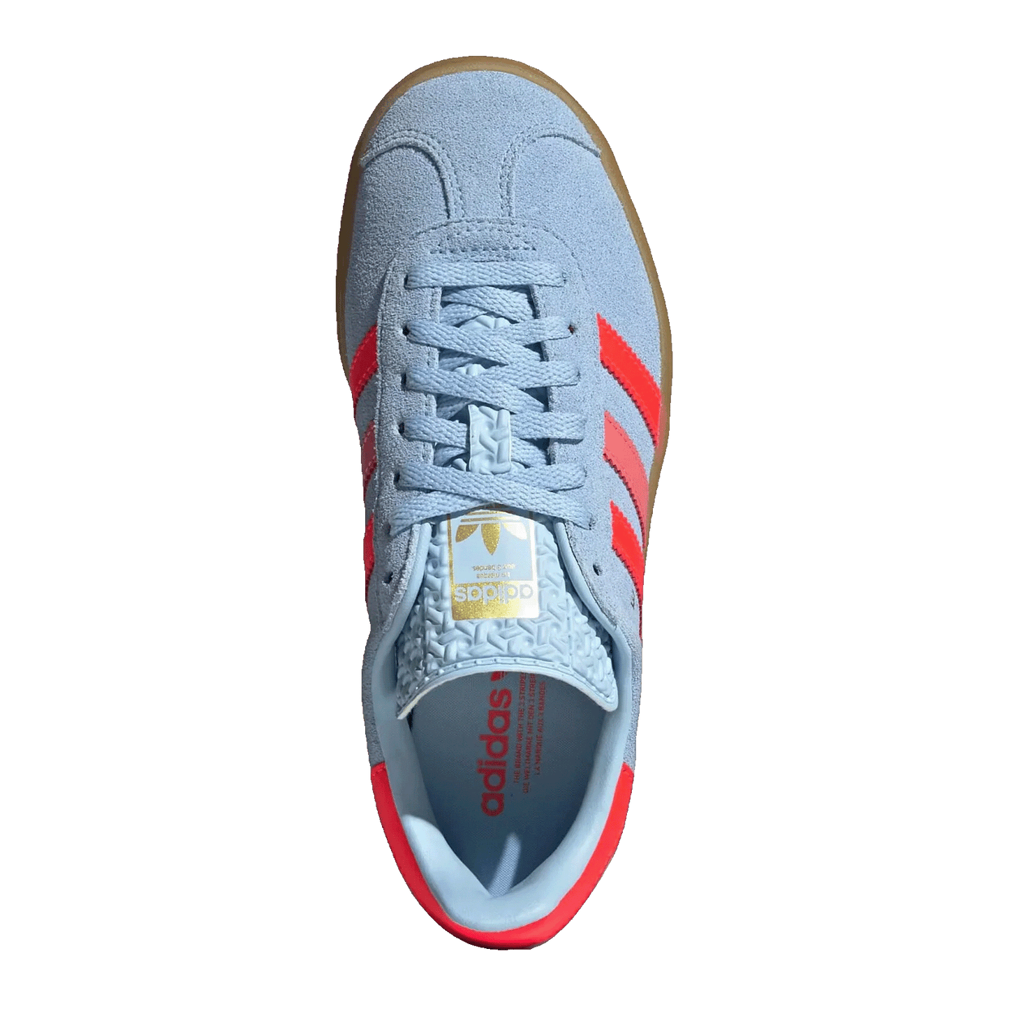 adidas Gazelle Bold Clear Sky Solar Red Gold Metallic (GS) Oben JR5950