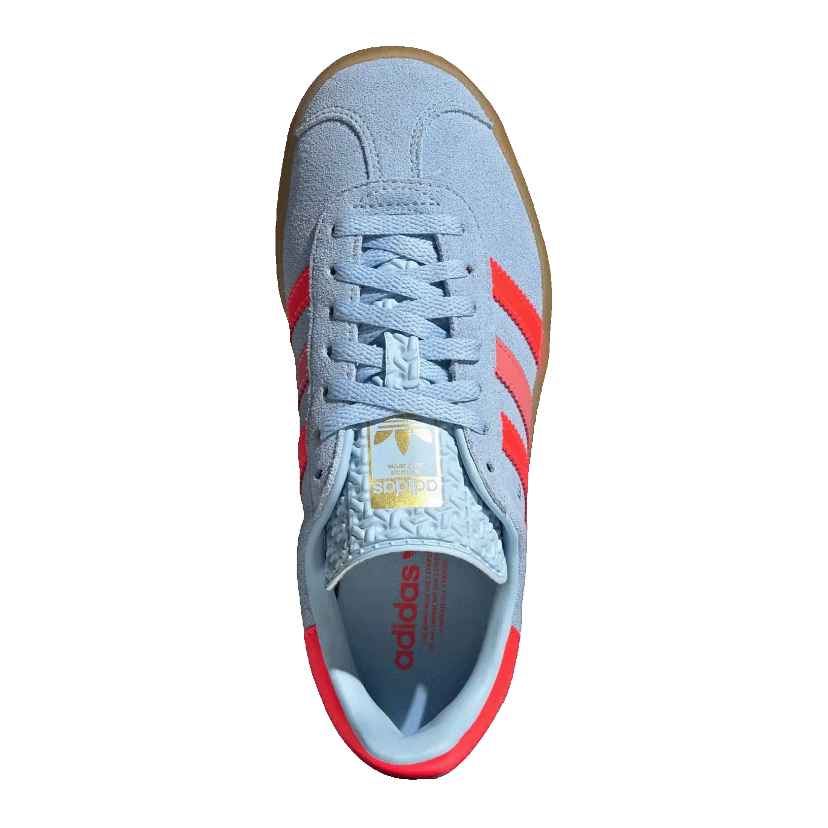 adidas Gazelle Bold Clear Sky Solar Red Gold Metallic (GS) Oben JR5950