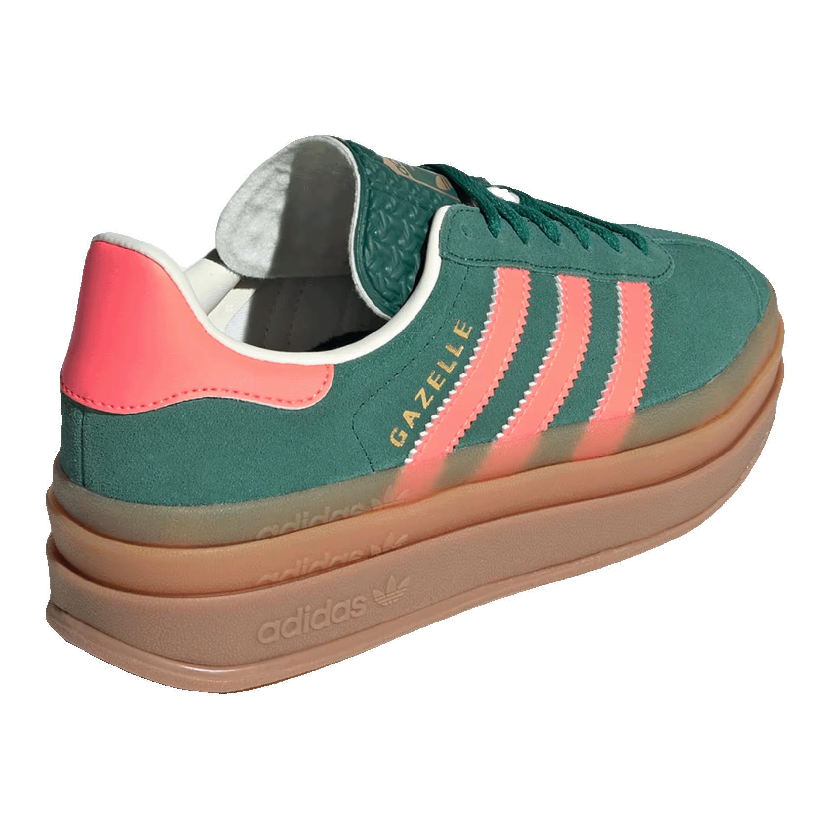 adidas Gazelle Bold Collegiate Green Signal Coral Cream White (GS) Back