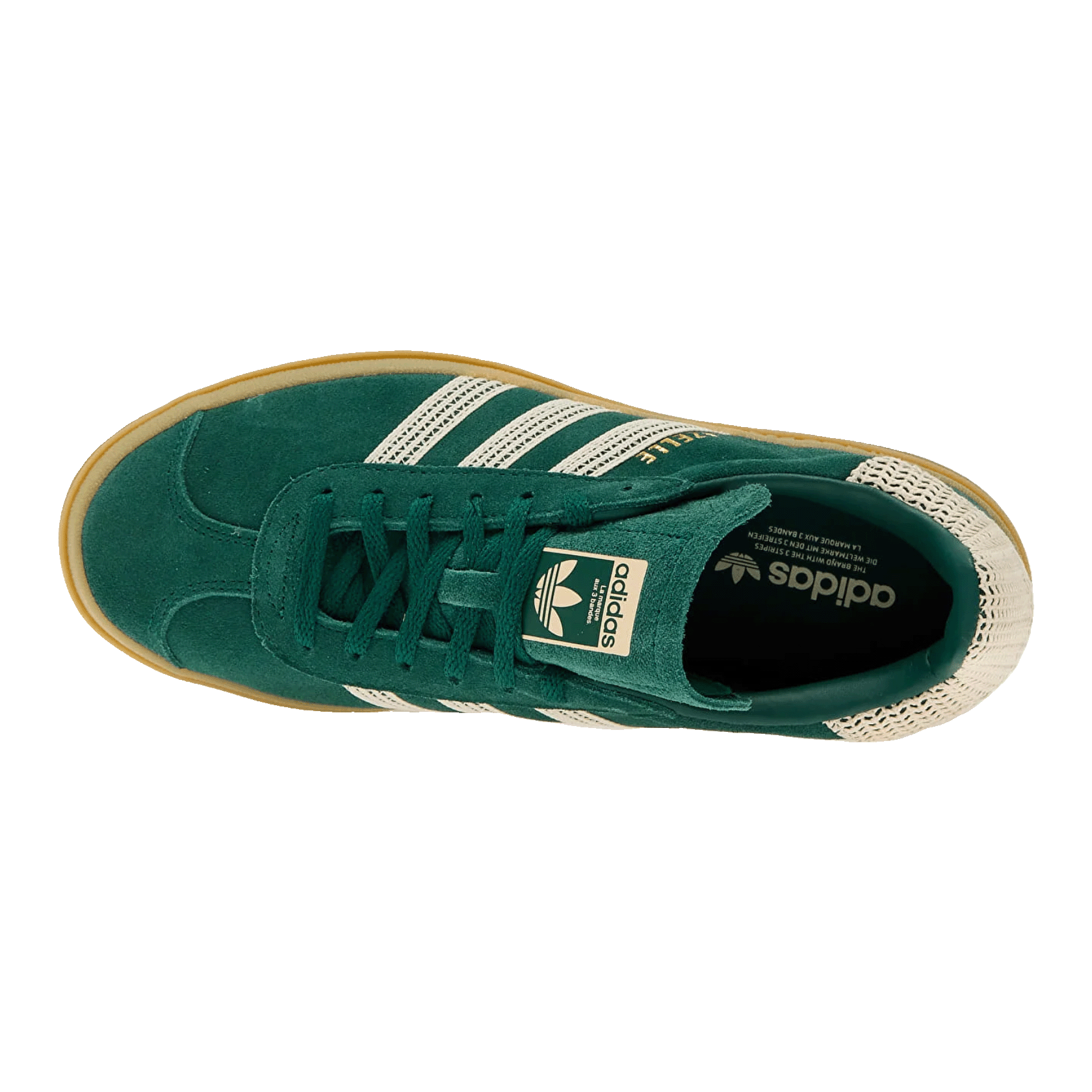 adidas Gazelle Bold Collegiate Green White Gold (W) Oben