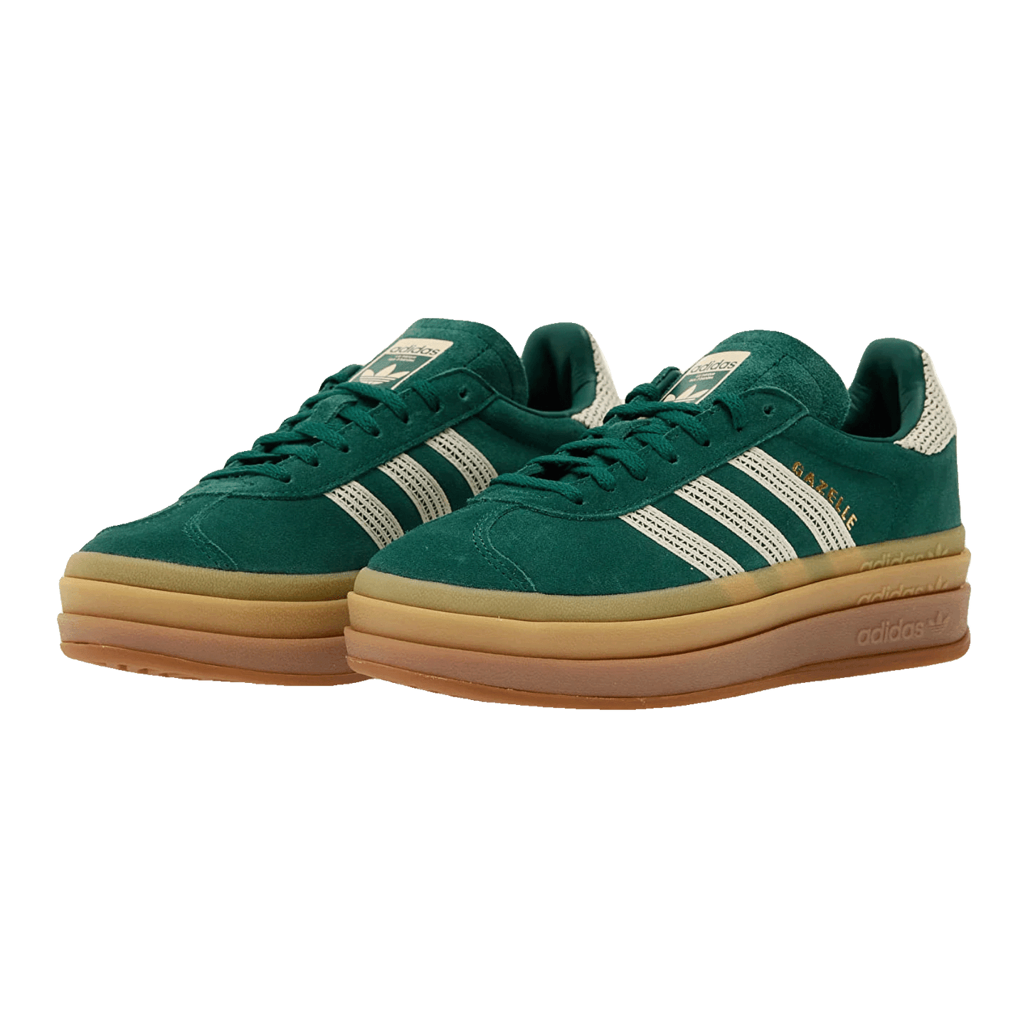 adidas Gazelle Bold Collegiate Green White Gold (W) Side