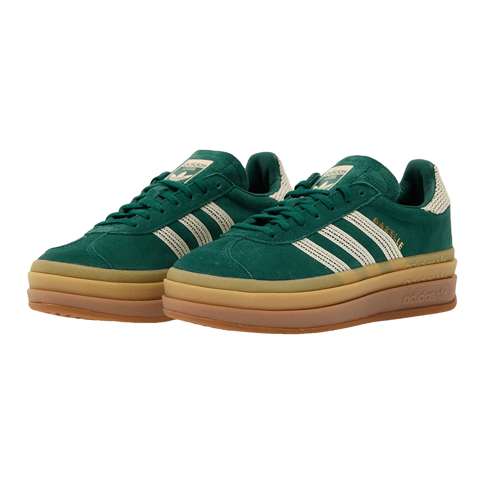 adidas Gazelle Bold Collegiate Green White Gold (W) Side