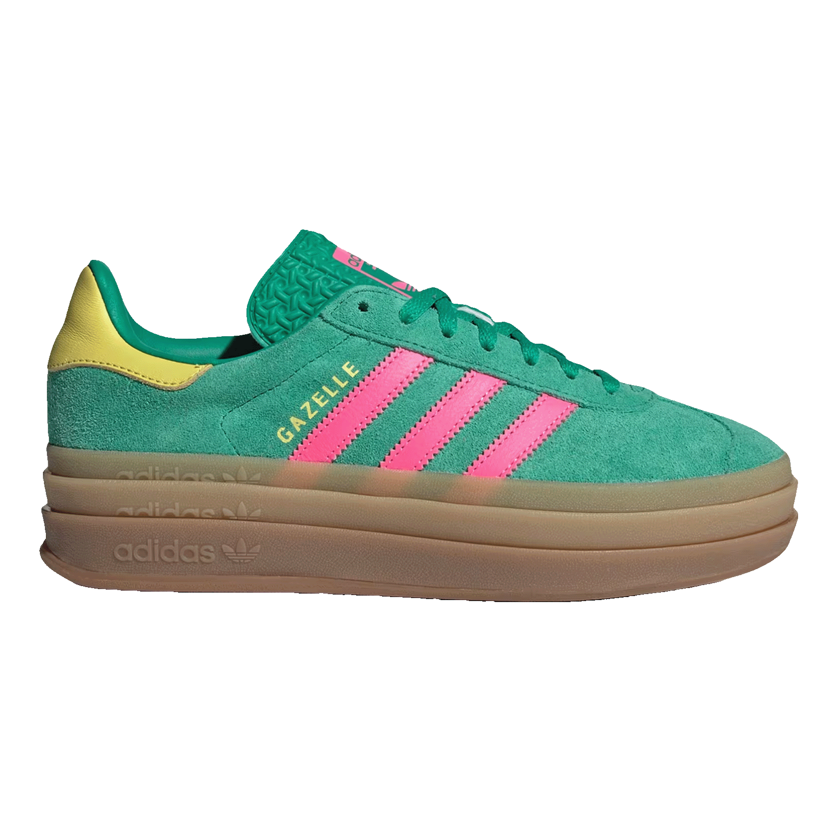 adidas Gazelle Bold Court Green Lucid Pink (W)