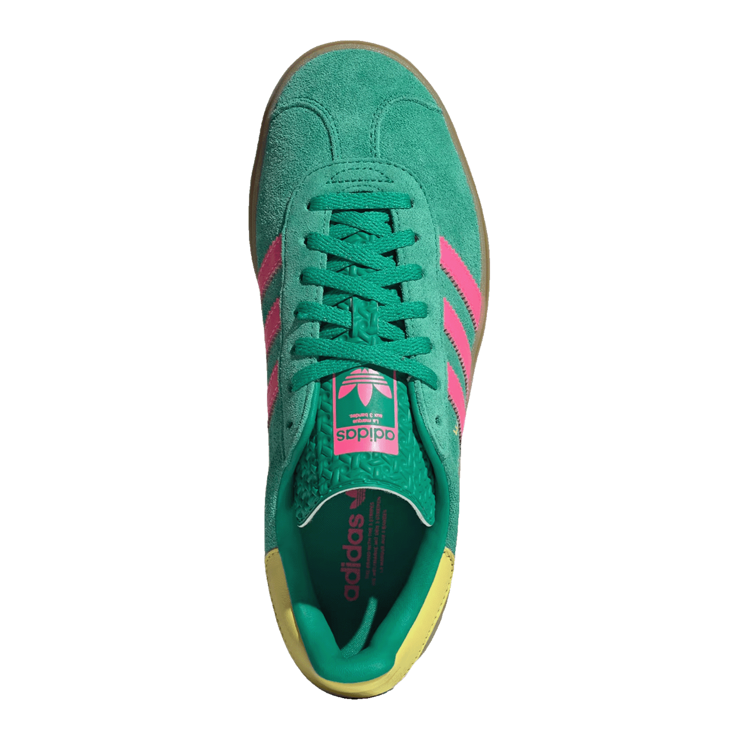 adidas Gazelle Bold Court Green Lucid Pink (W) Oben