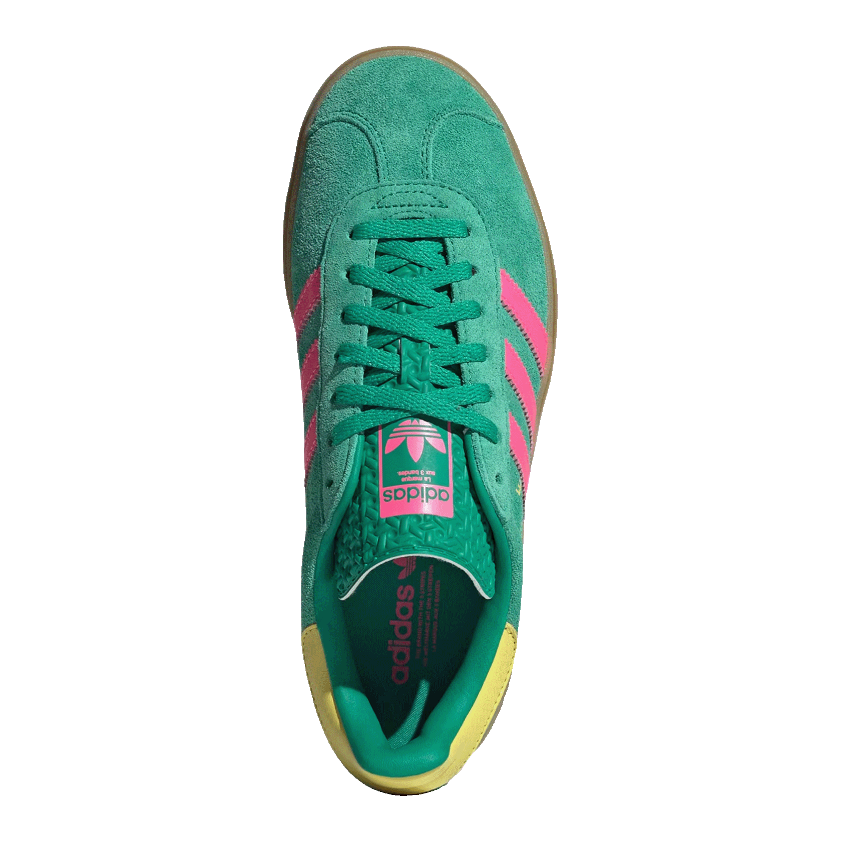 adidas Gazelle Bold Court Green Lucid Pink (W) Oben
