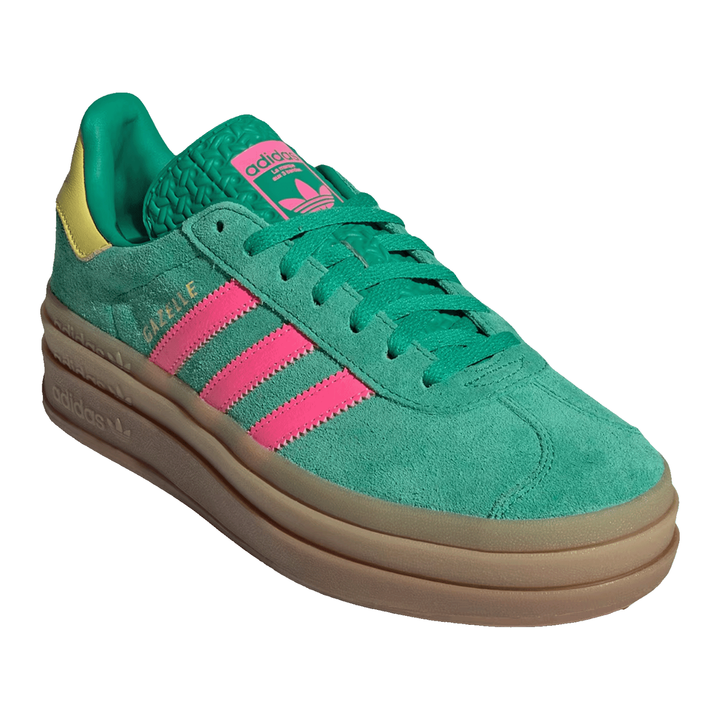 adidas Gazelle Bold Court Green Lucid Pink (W) Side