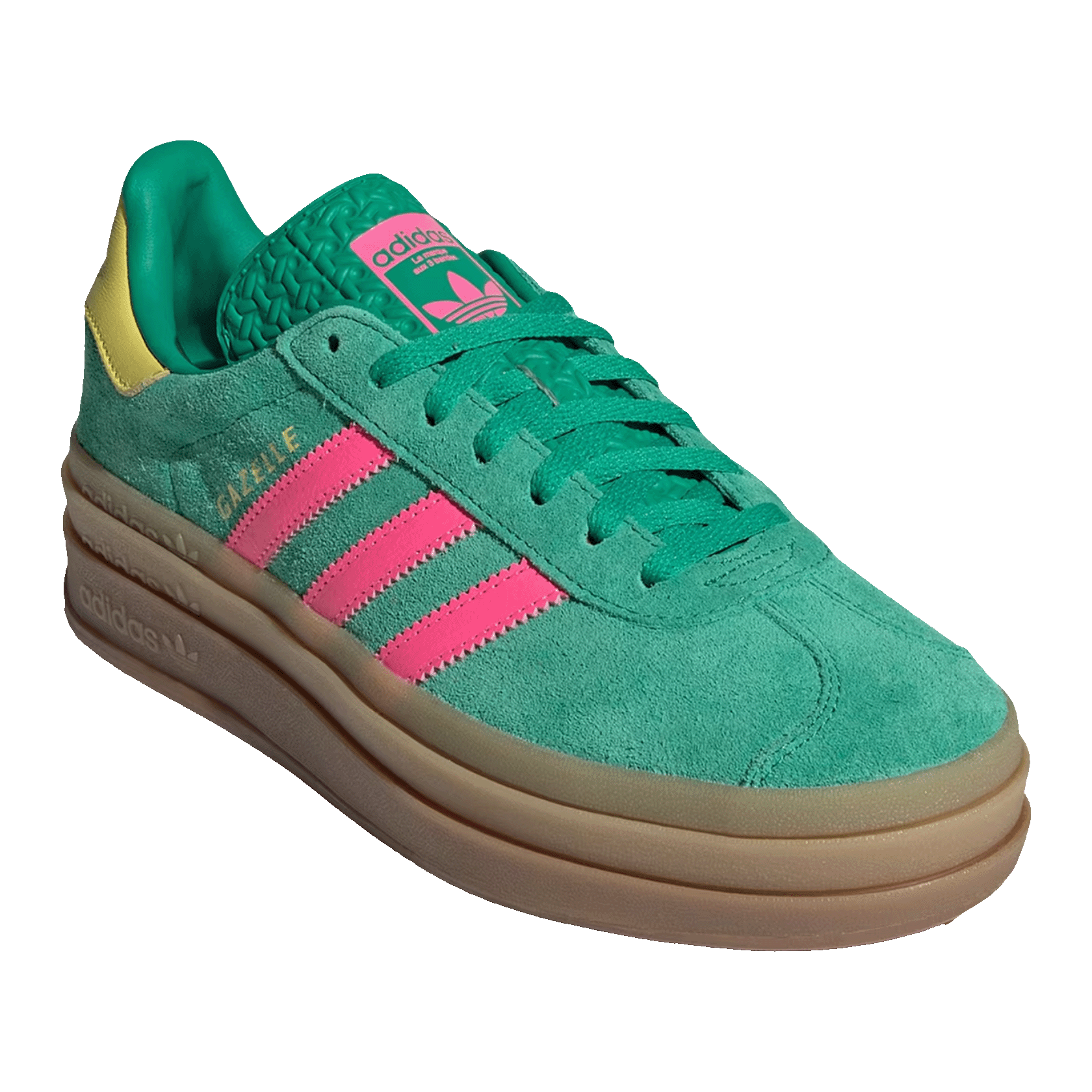 adidas Gazelle Bold Court Green Lucid Pink (W) Side