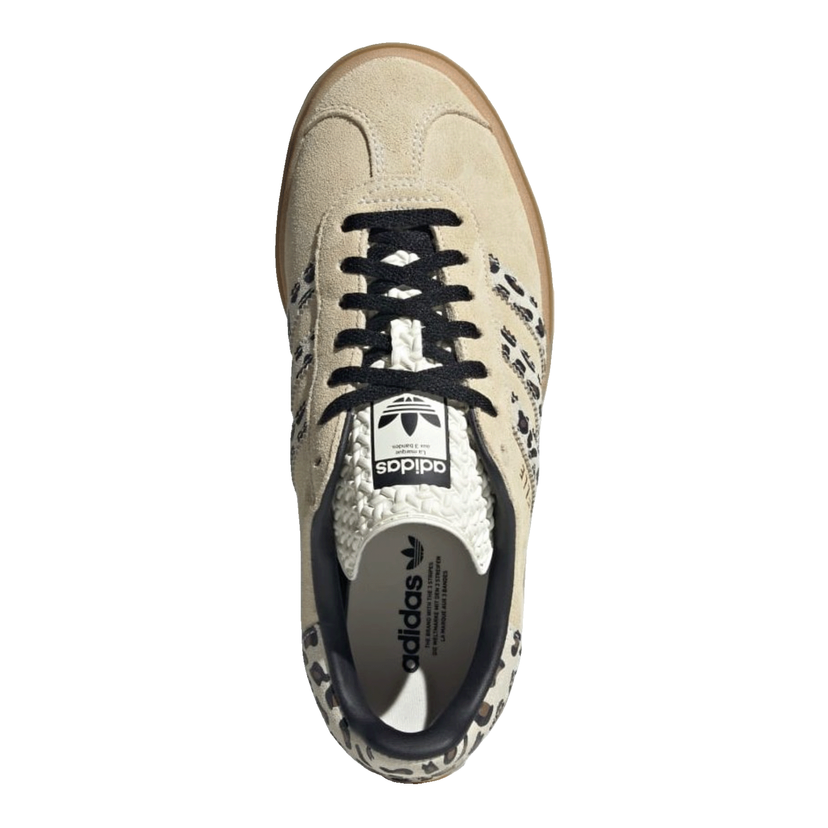 adidas Gazelle Bold Cream Black Leopard (W) Oben