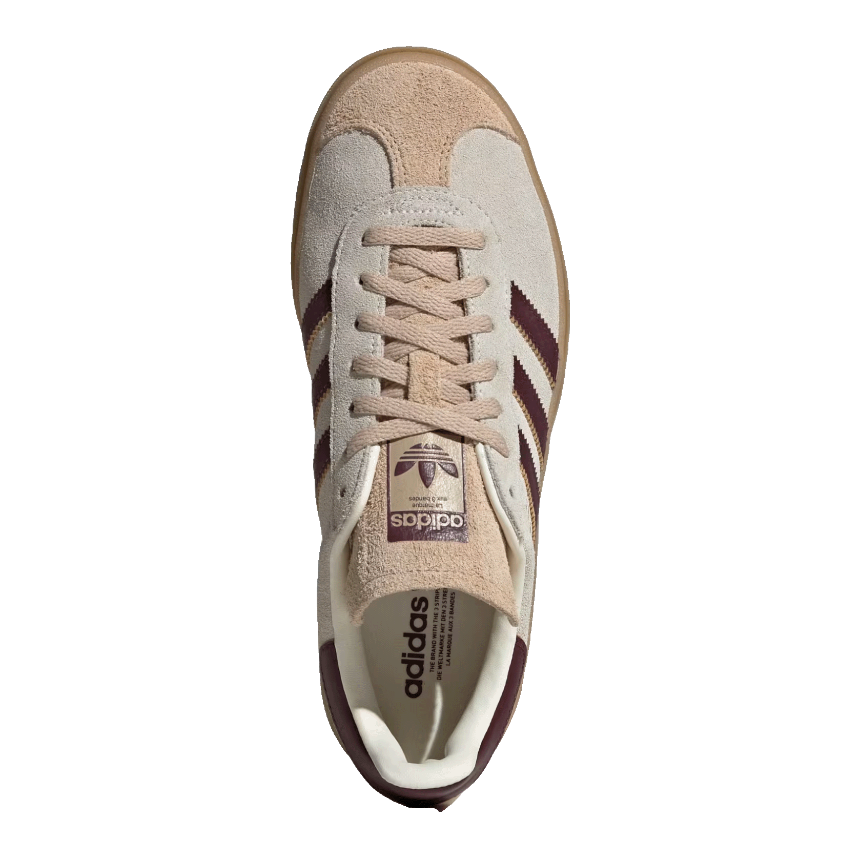 adidas Gazelle Bold Cream White Maroon (W) Oben