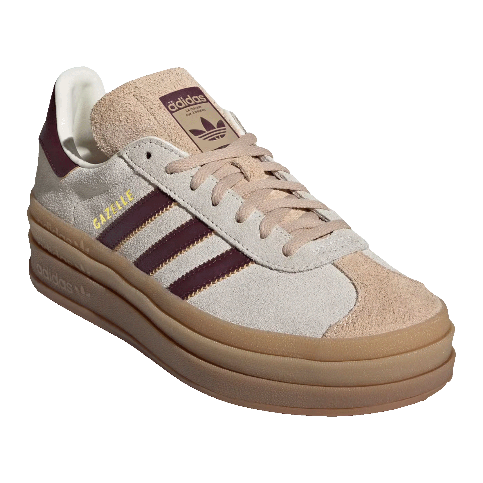 adidas Gazelle Bold Cream White Maroon (W) Side