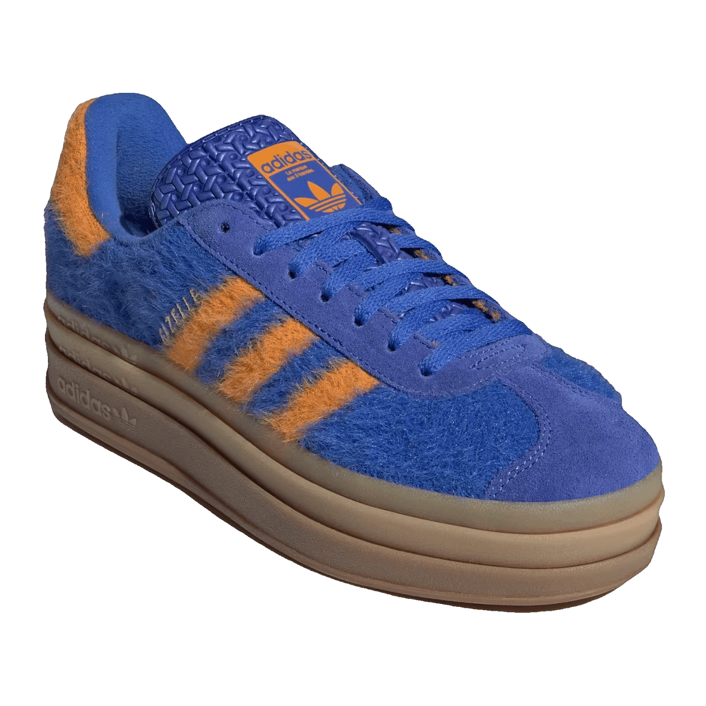 adidas Gazelle Bold Hi-Res Blue Bright Orange (W) Side