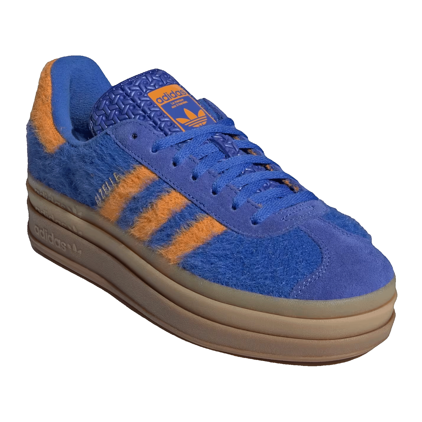 adidas Gazelle Bold Hi-Res Blue Bright Orange (W) Side