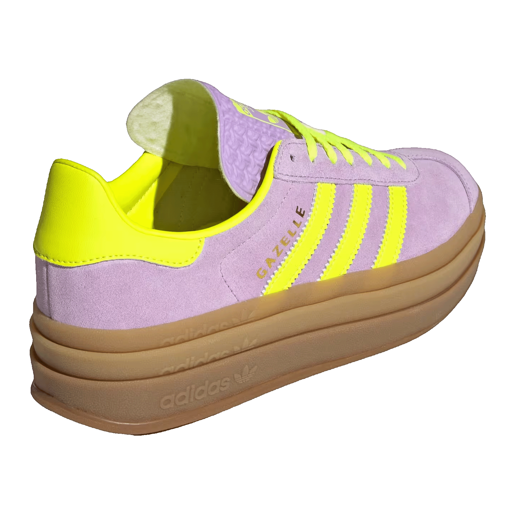 adidas Gazelle Bold Powder Plum Solar Yellow (W) Back IH4192