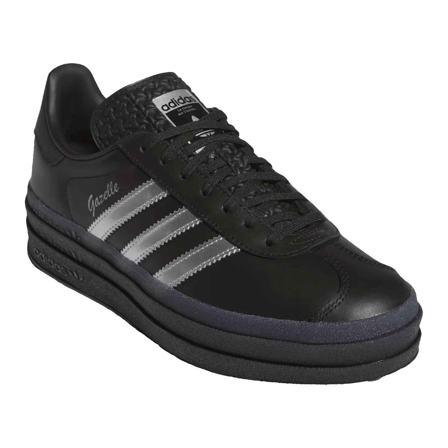 adidas Gazelle Bold Pride Pabllo Vittar Core Black Silver Metallic Lucid Pink (W) Side