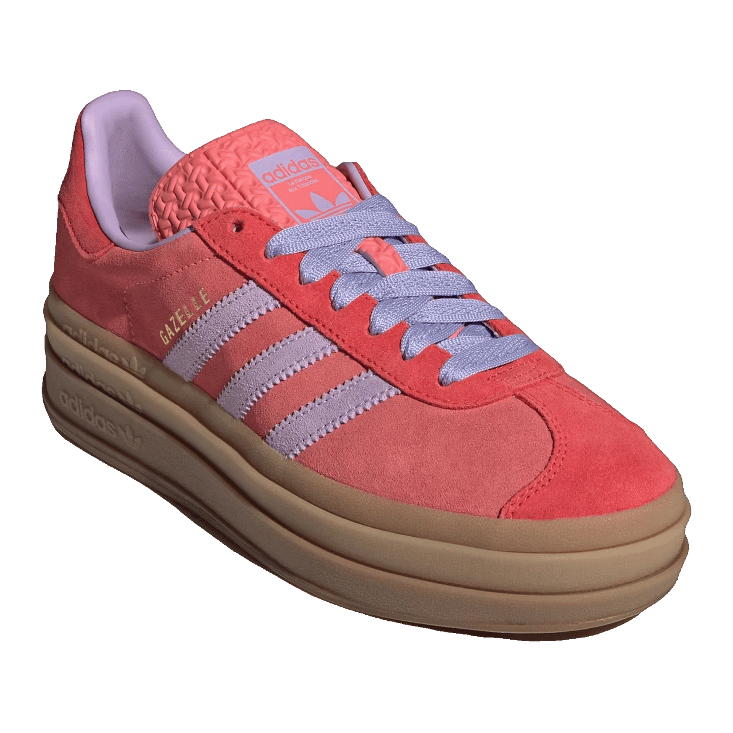 adidas Gazelle Bold Semi Flash Red Powder Plum (W) Side IH4212