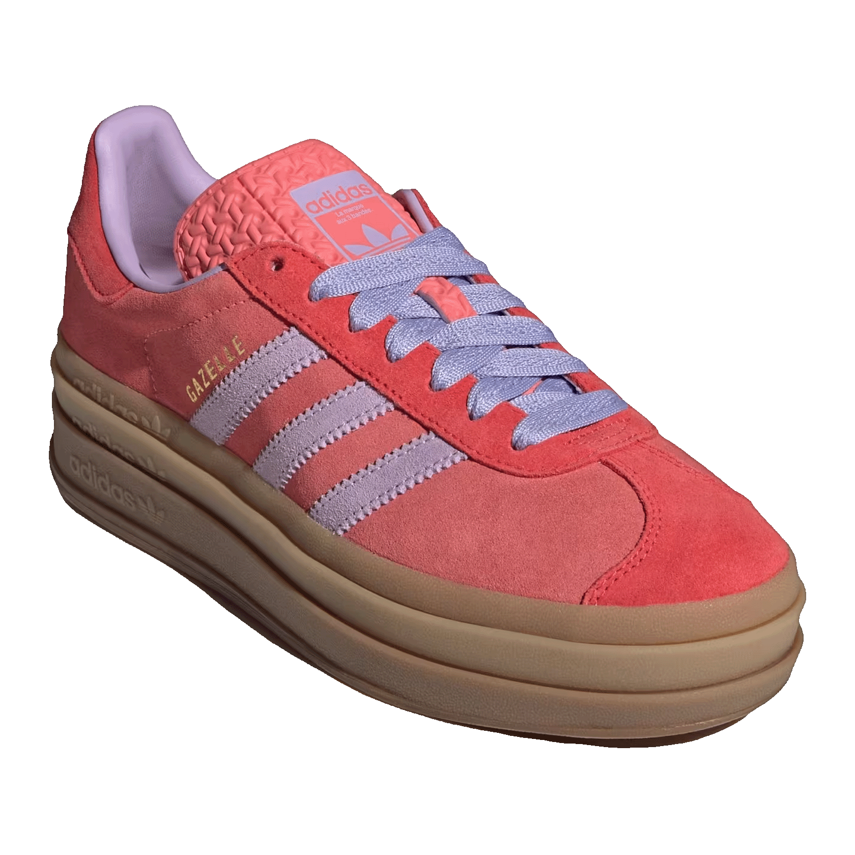 adidas Gazelle Bold Semi Flash Red Powder Plum (W) Side IH4212
