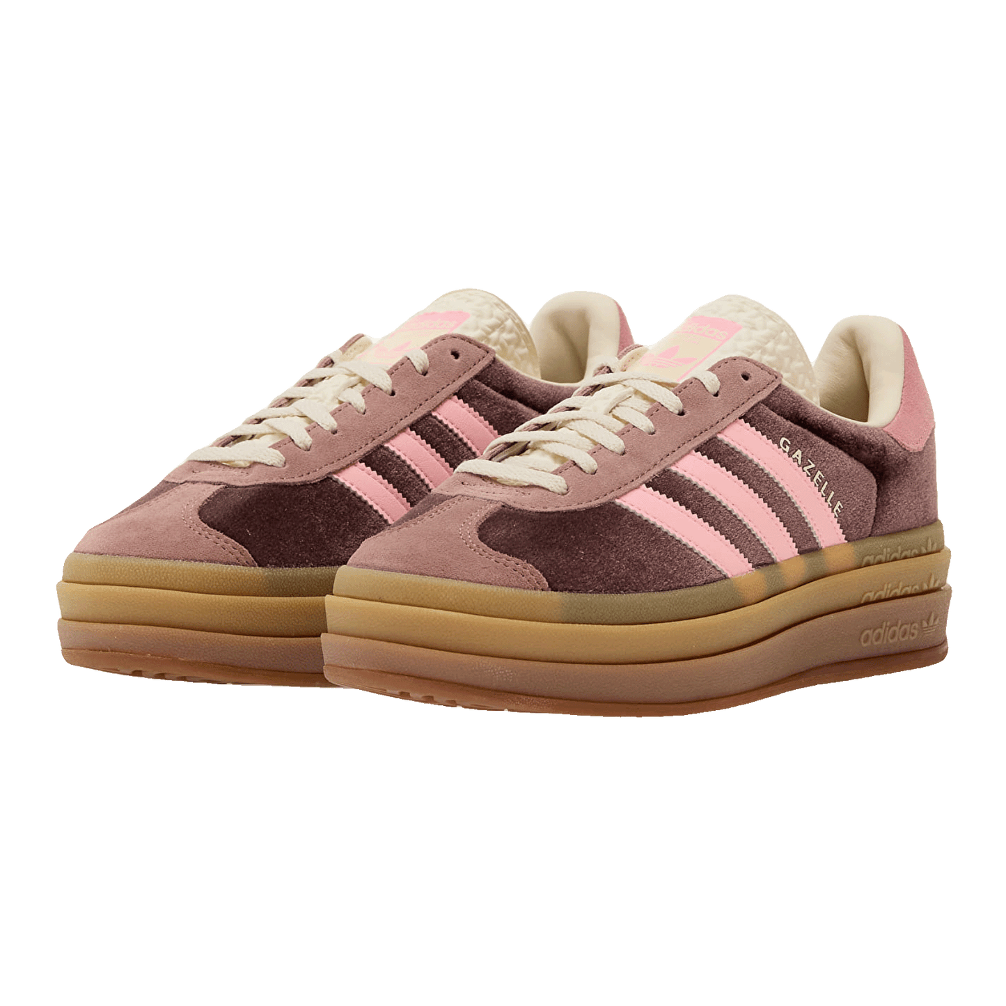 adidas Gazelle Bold Shadow Brown Warm Clay Glow Pink (W) Side