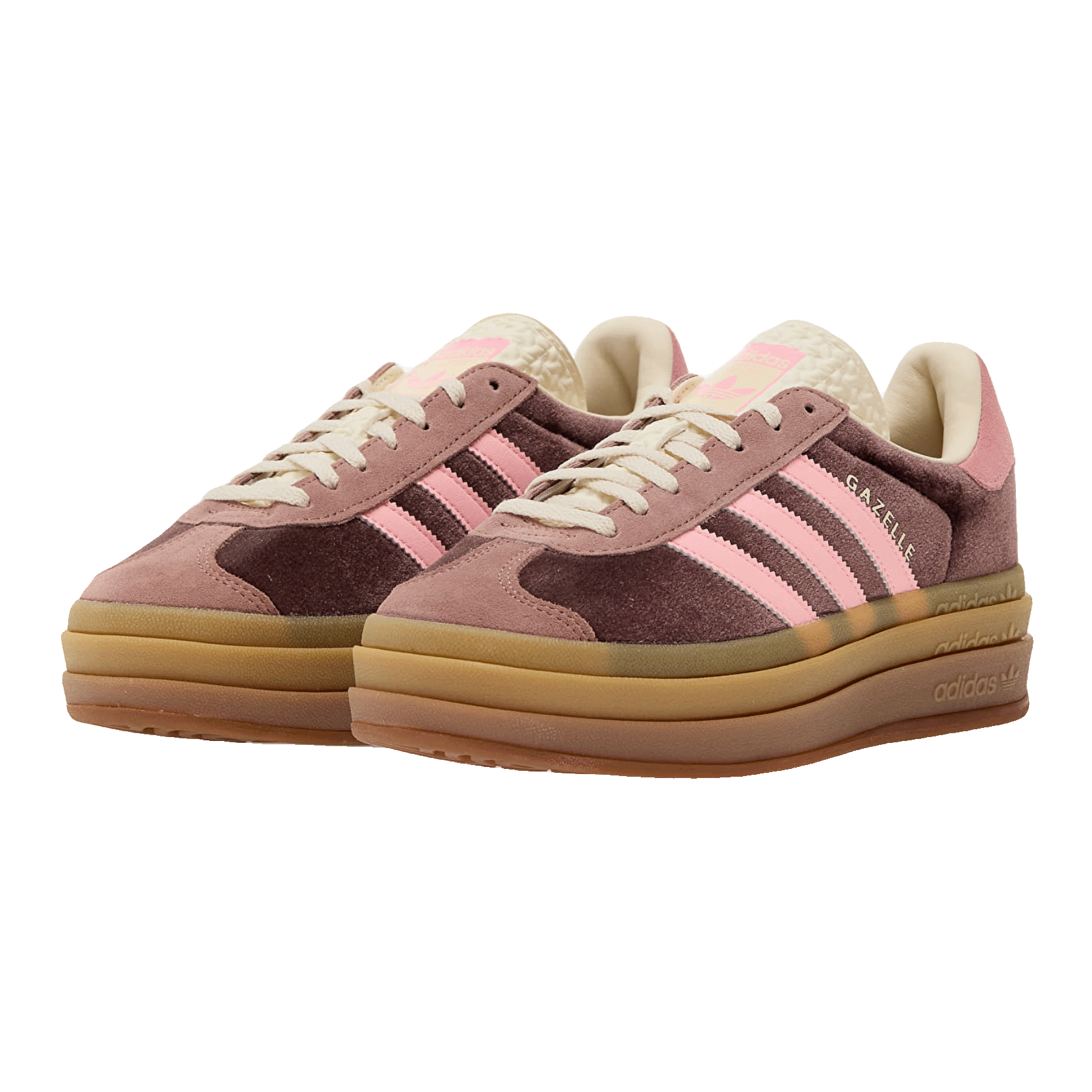 adidas Gazelle Bold Shadow Brown Warm Clay Glow Pink (W) Side