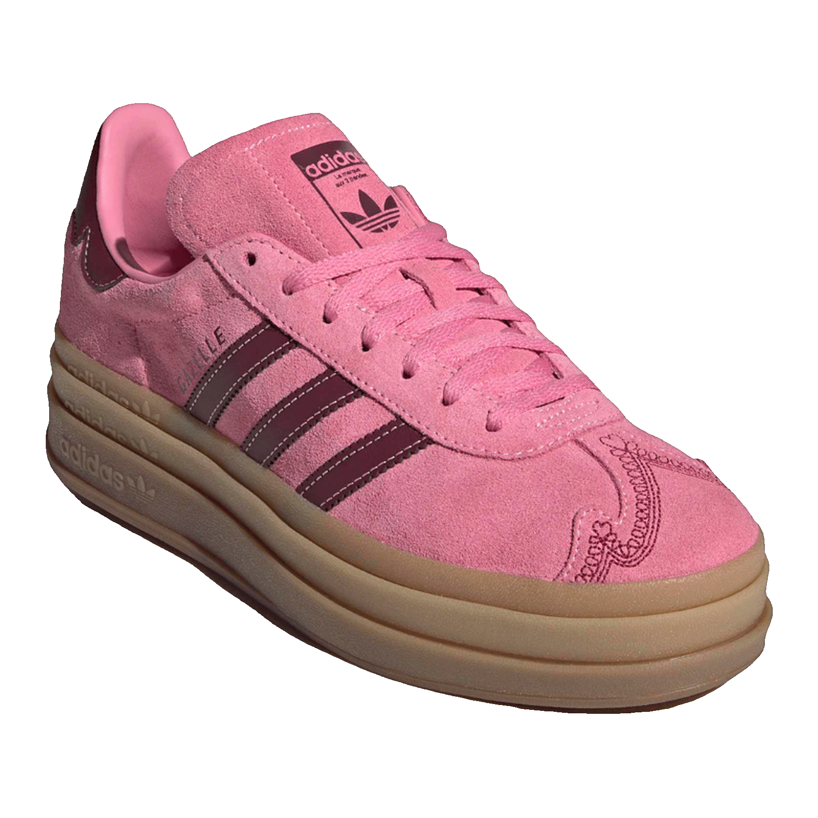 adidas Gazelle Bold Shadow Red Pink Spark (W) Side IH6697
