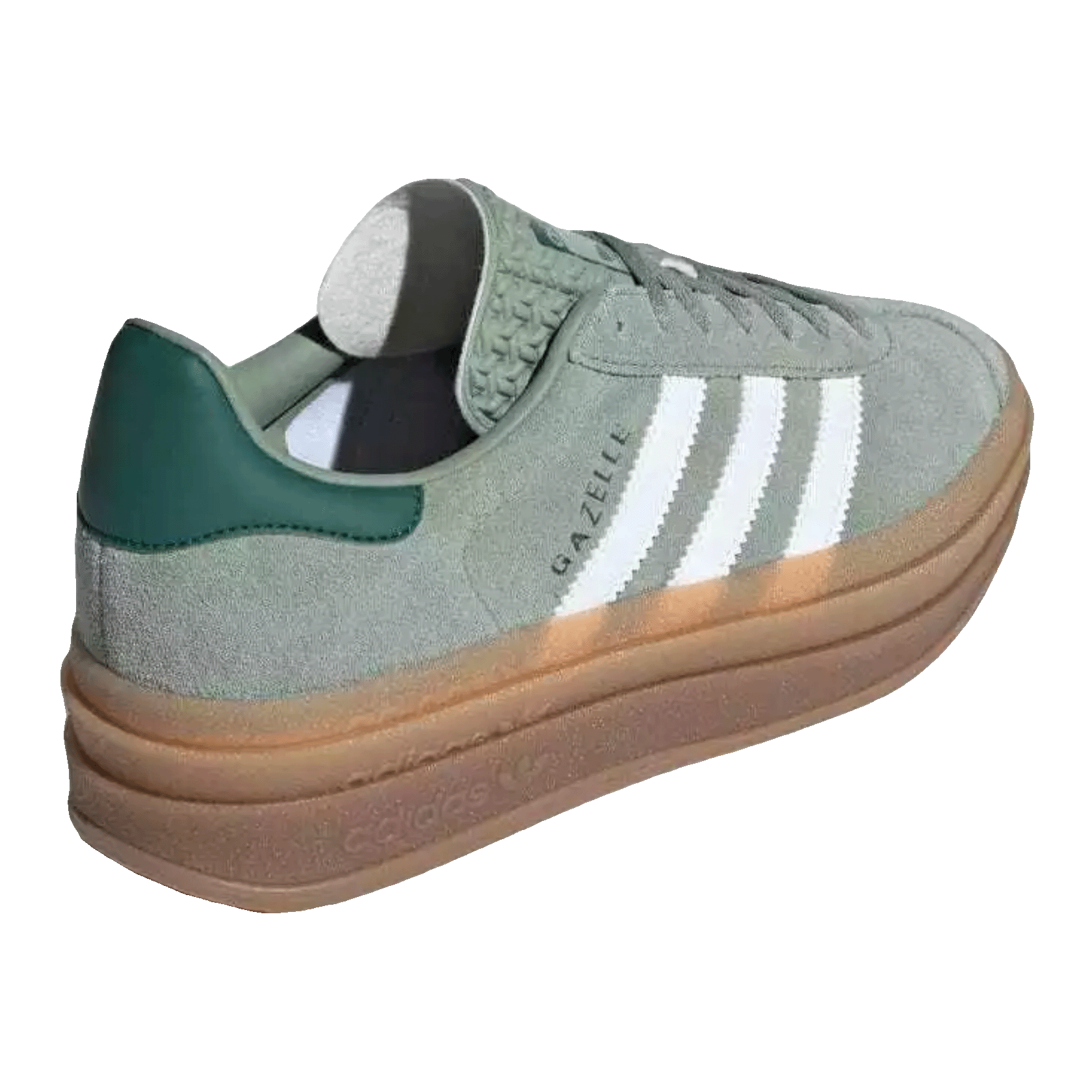 adidas Gazelle Bold Silver Green Gum (Womens) Back