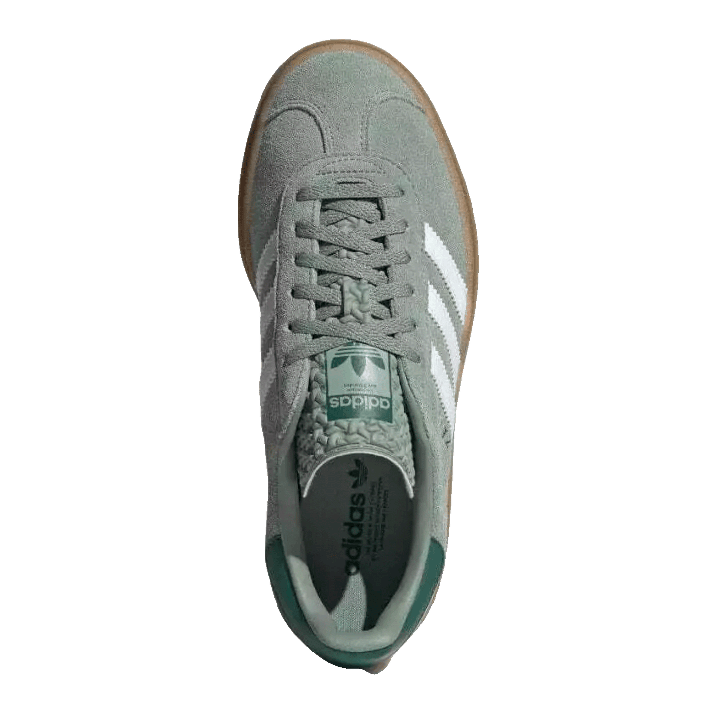 adidas Gazelle Bold Silver Green Gum (Womens) Oben